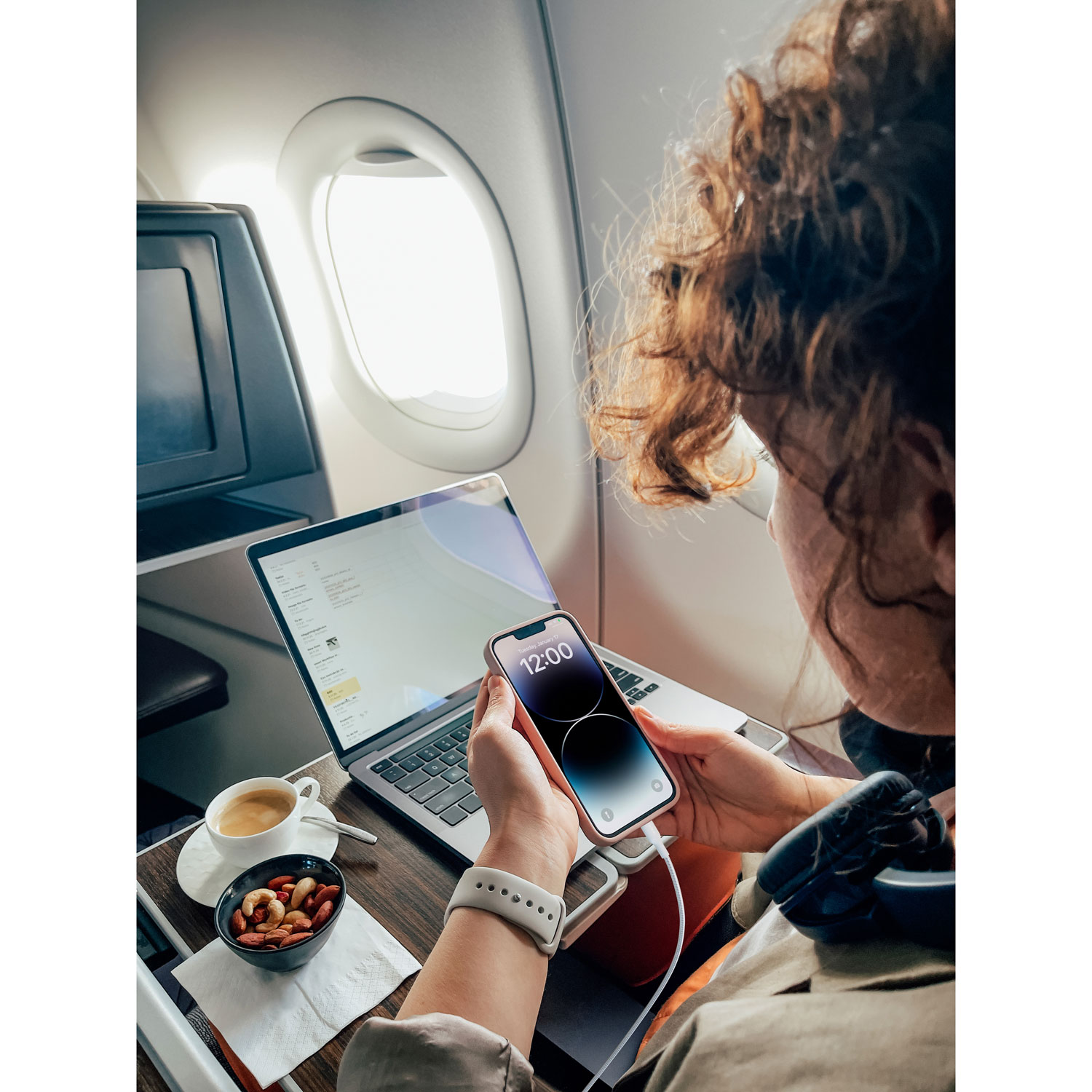 Câble tissé USB-A à Lightning de 2 m BoostCharge de Belkin - Blanc