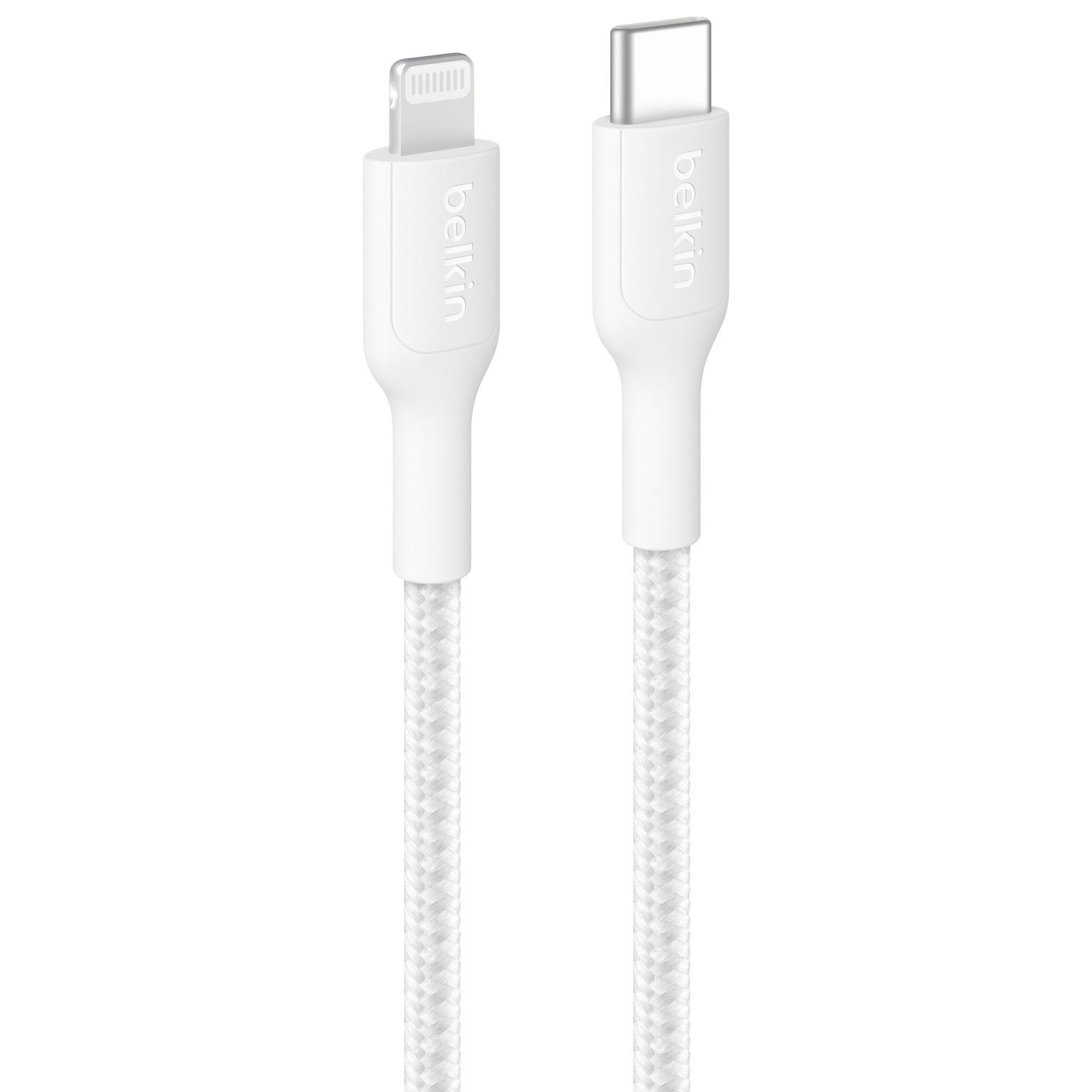 Belkin BoostCharge Pro 1m (3.3 ft.) Braided USB-C/Lightning Cable - White