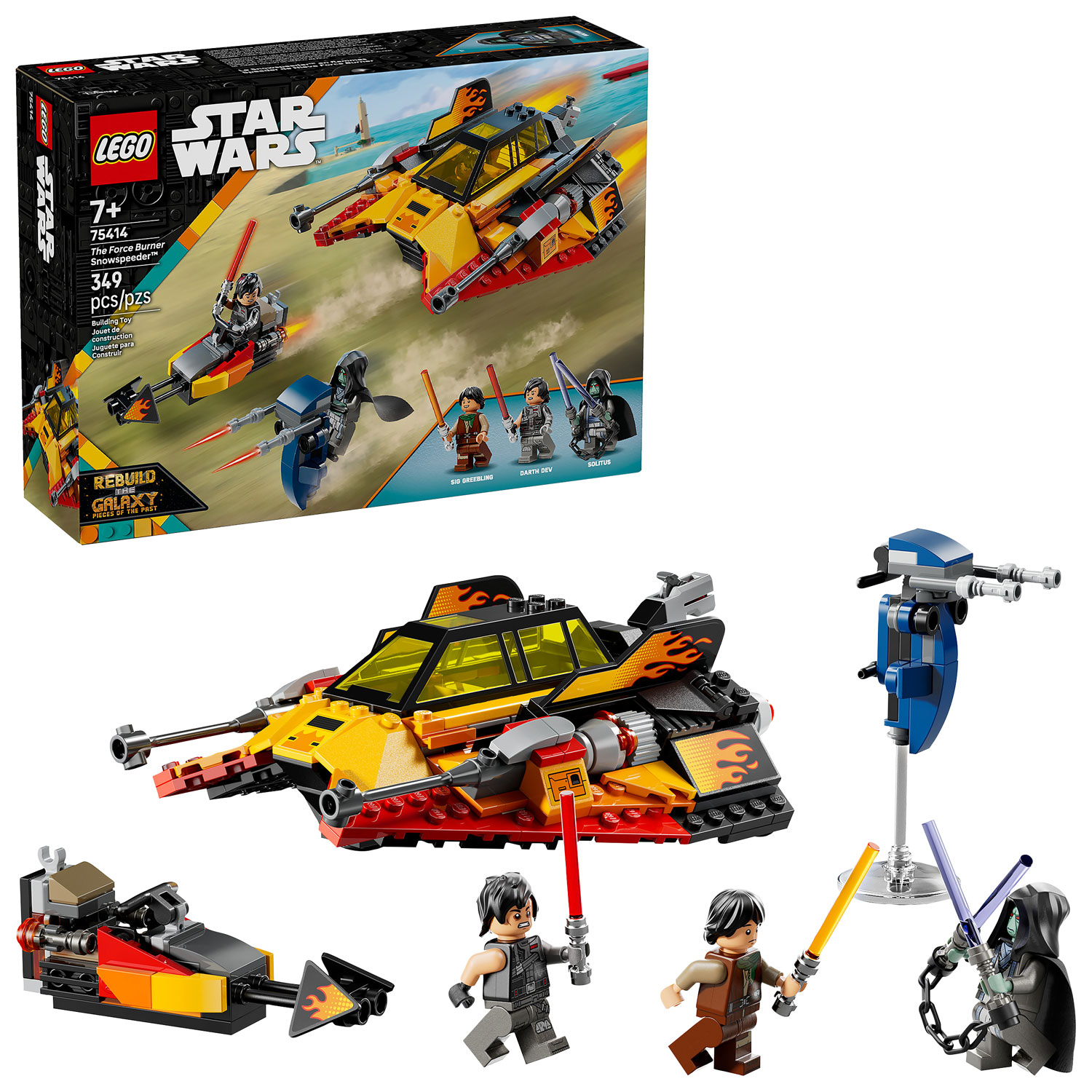 LEGO Star Wars: Le Snowspeeder en flammes - 349 pièces