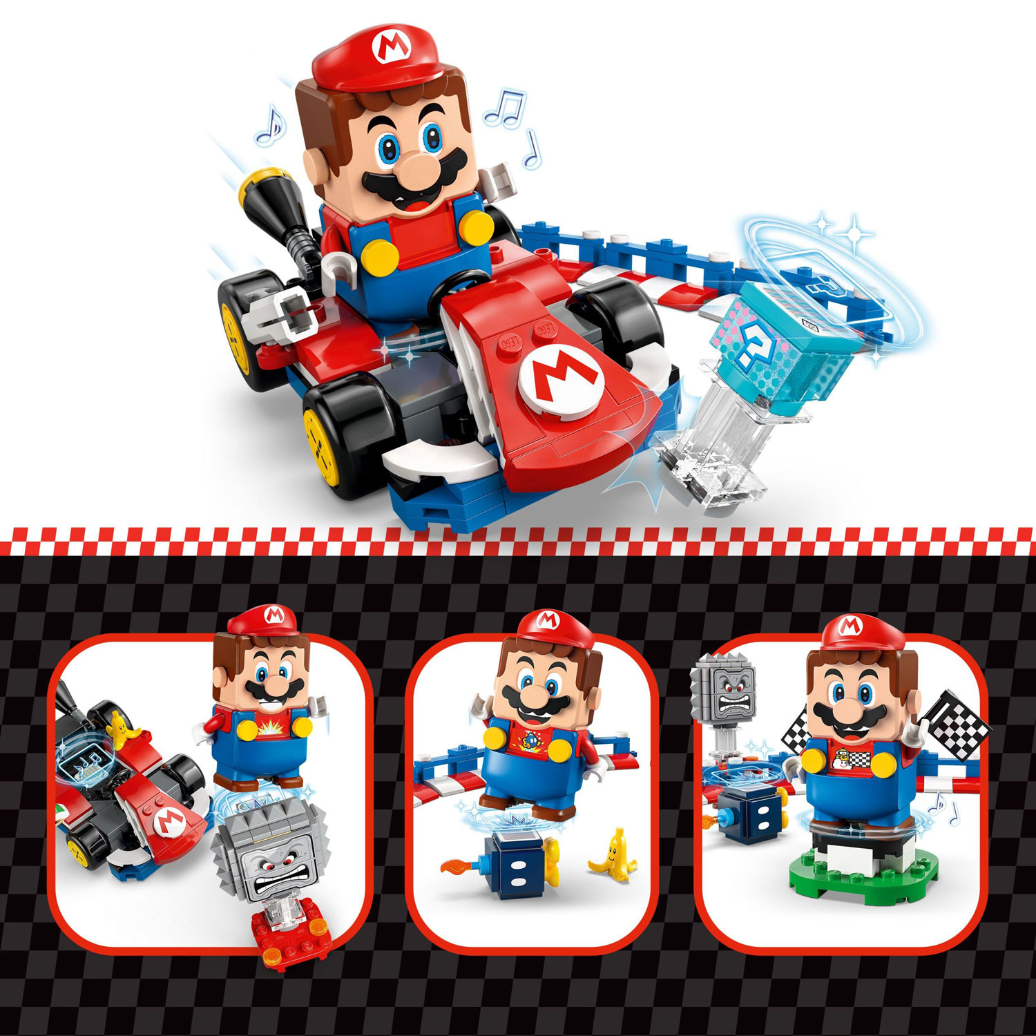 LEGO Super Mario : Mario Kart - LEGO Mario interactif et Kart standard - 278 pièces