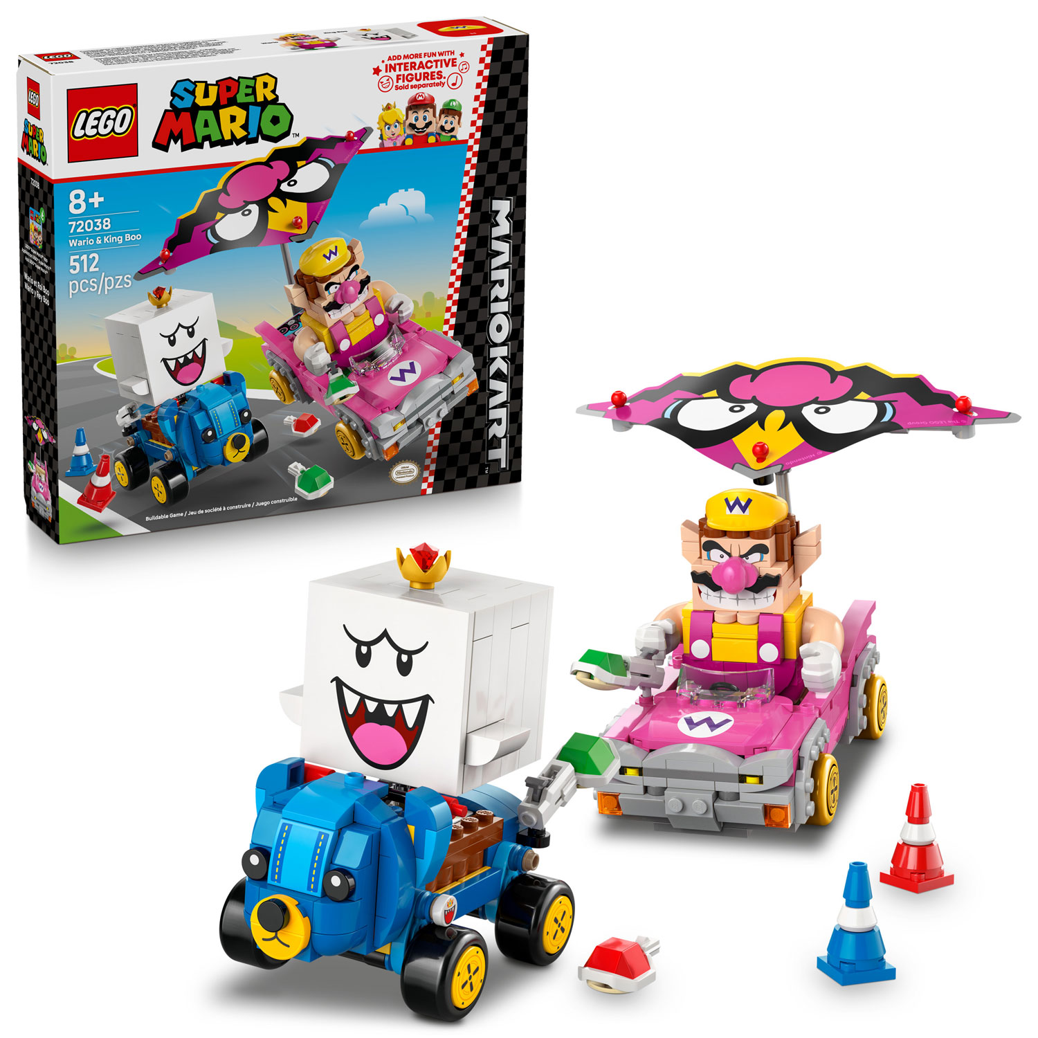 LEGO Super Mario : Mario Kart - Wario et Roi Boo - 512 pièces