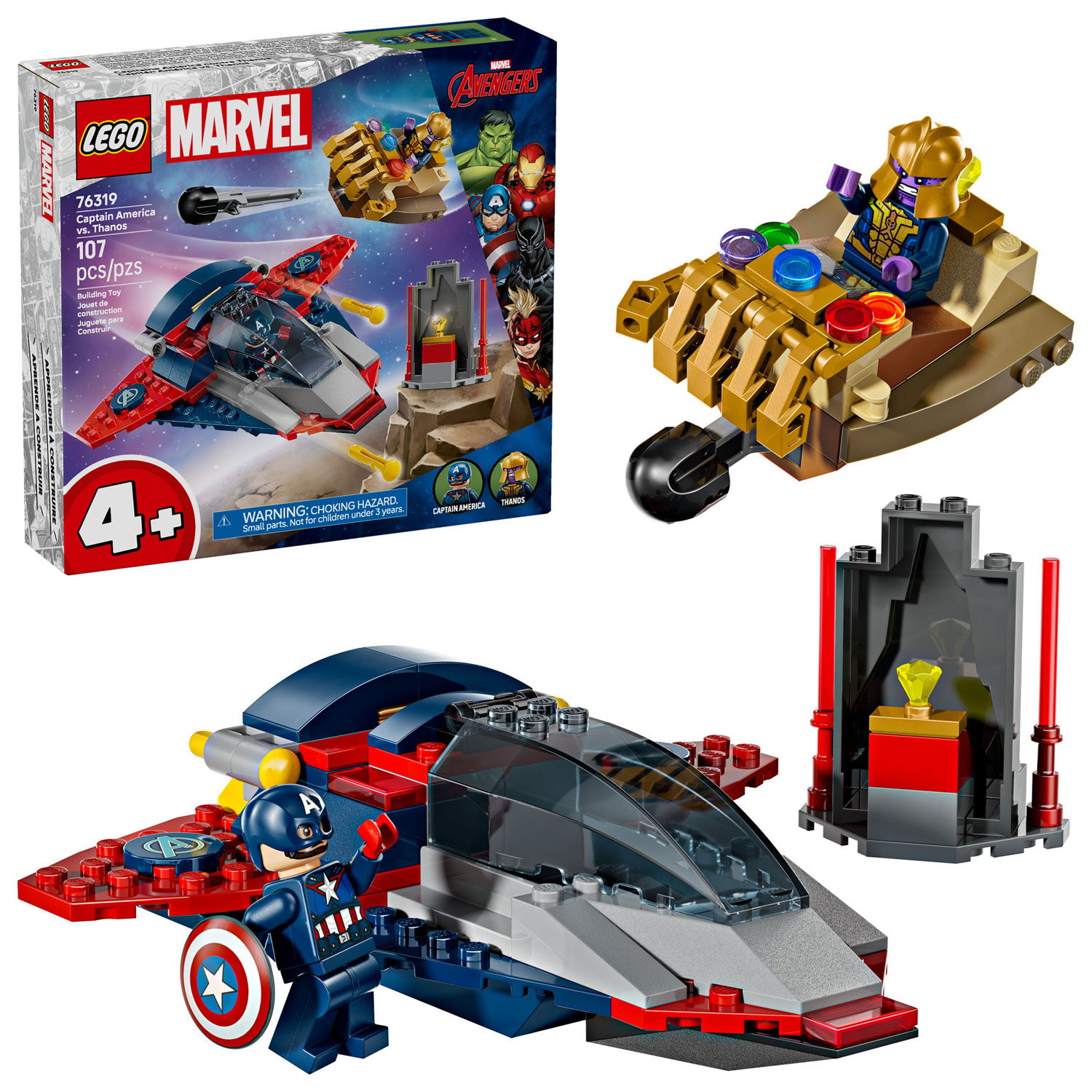 LEGO Marvel: Captain America vs. Thanos - 107 Pieces