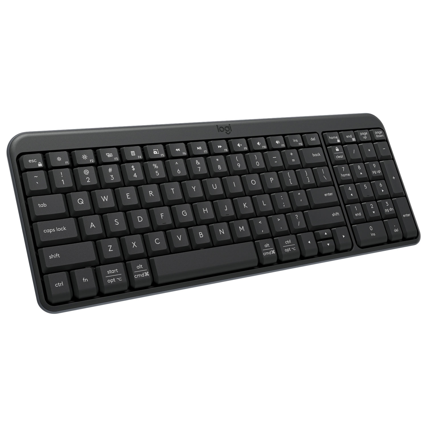 Clavier compact Bluetooth avec pavé numérique K250 de Logitech - Graphite - Anglais