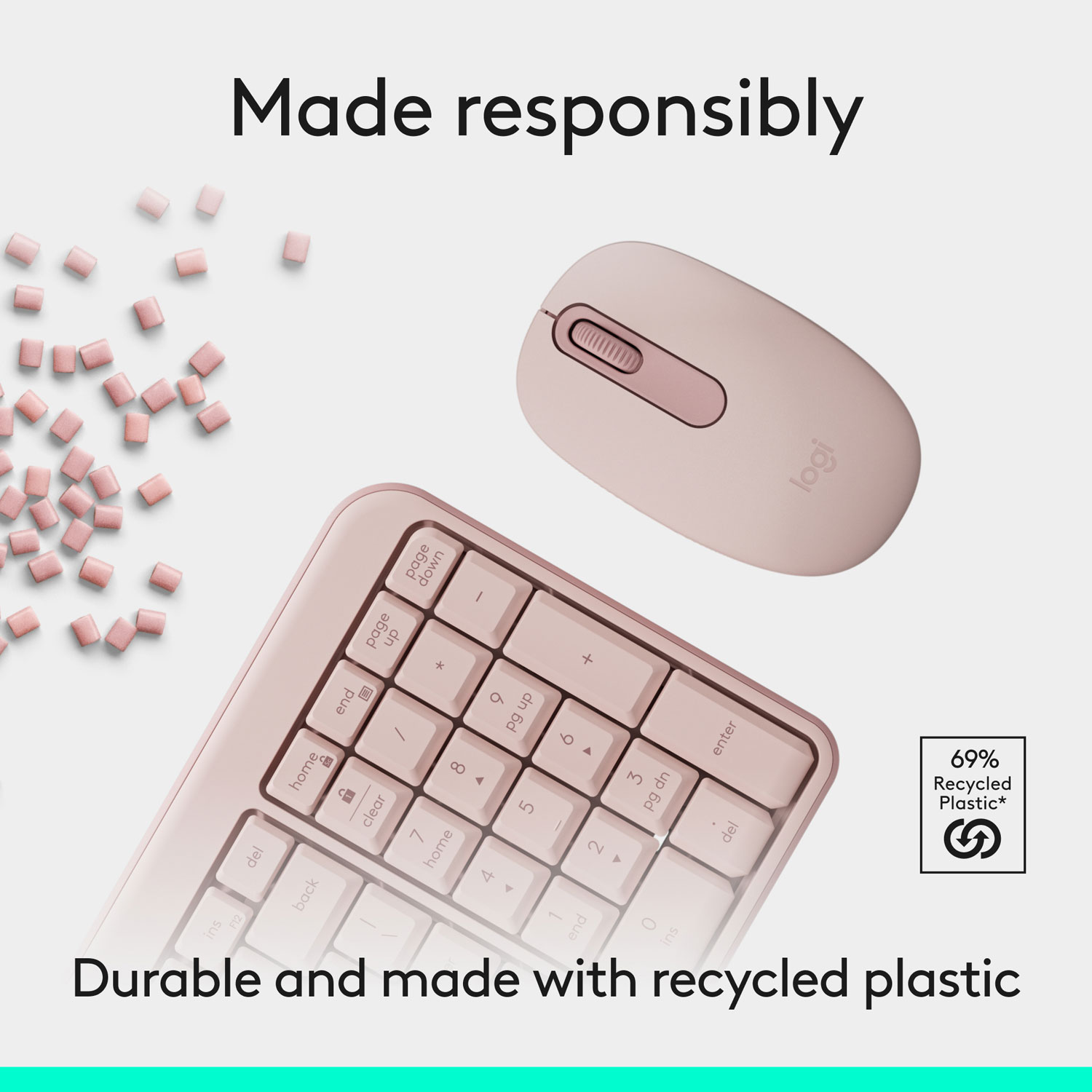 Ensemble clavier et souris sans fil MK250 de Logitech - Rose - Anglais