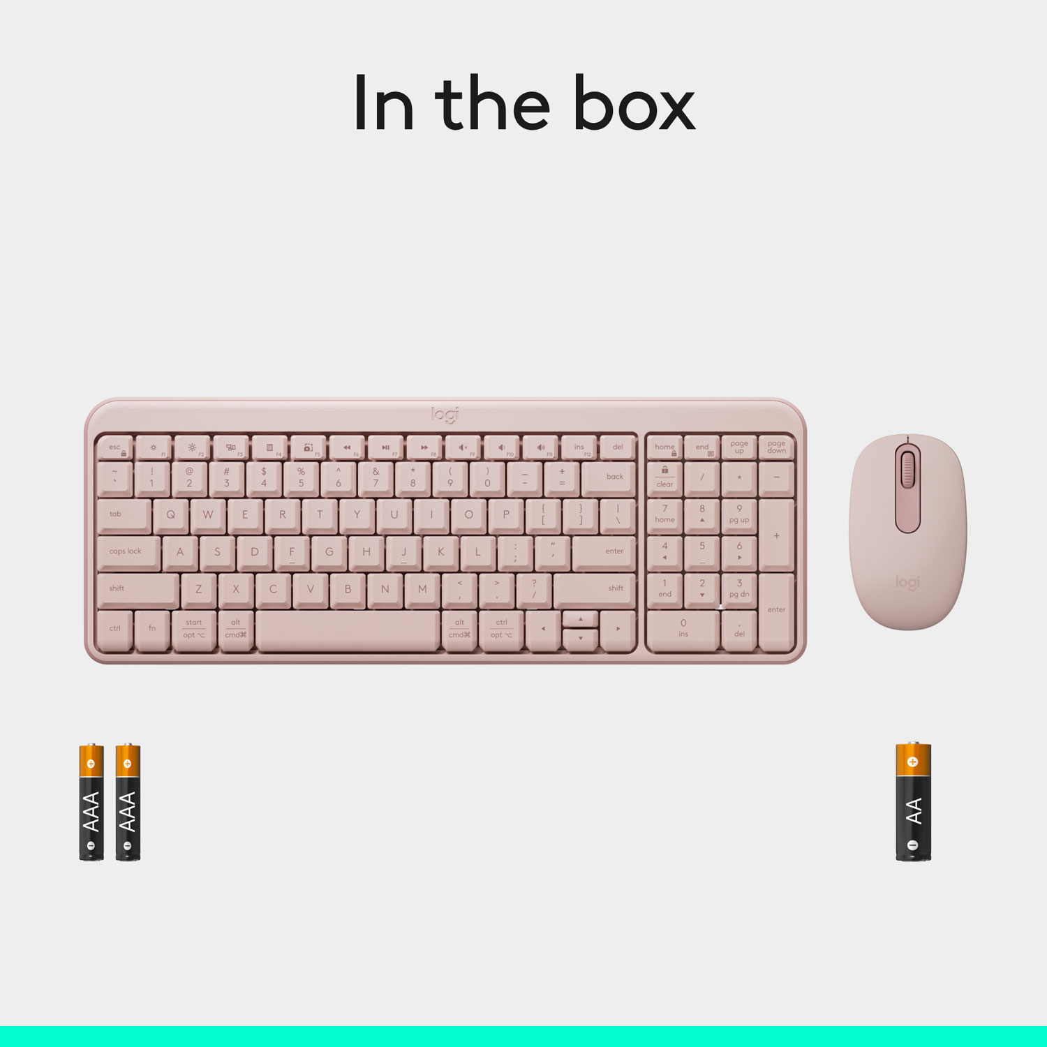 Ensemble clavier et souris sans fil MK250 de Logitech - Rose - Anglais