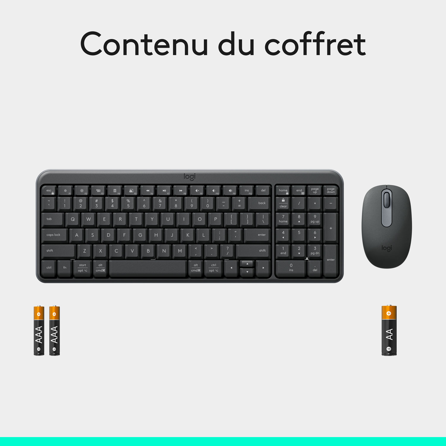 Ensemble clavier et souris sans fil MK250 de Logitech - Noir - Anglais