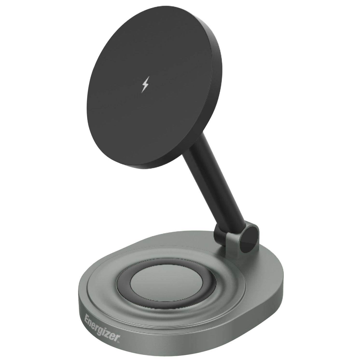Station de chargement sans fil Qi 2-en-1 de 15 W d'Energizer - Noir