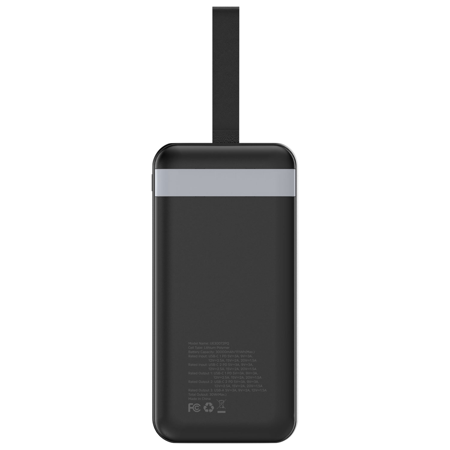 Chargeur portable USB-C/USB-A de 30 000 mAh Ultimate d'Energizer - Noir