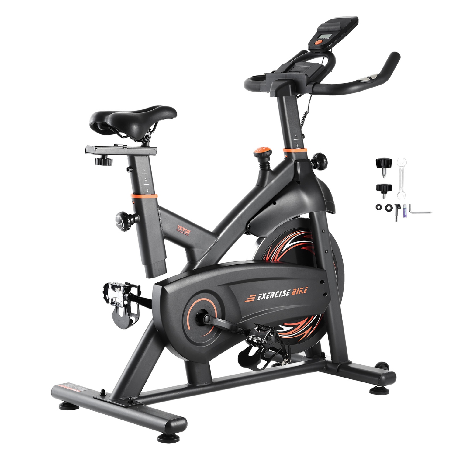 VEVOR Exercise Bike, Adjustable Magnetic Resistance Stationary Bike, Indoor Cycling Bike for Home Cardio, Workout Bike with Silent Belt Drive,