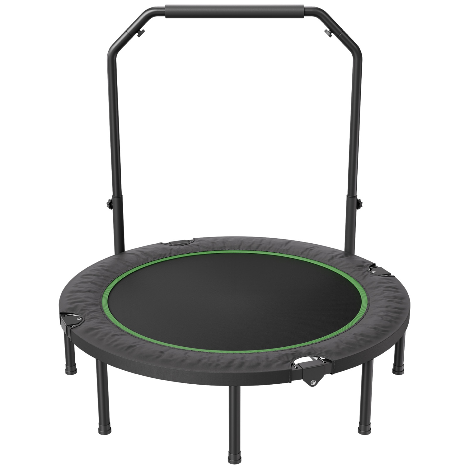 VEVOR 52 Inch Foldable Mini Trampoline, Fitness Rebounder, Max Load 450lbs Exercise Trampoline, Stable & Quiet Trampoline with 4 Level Height