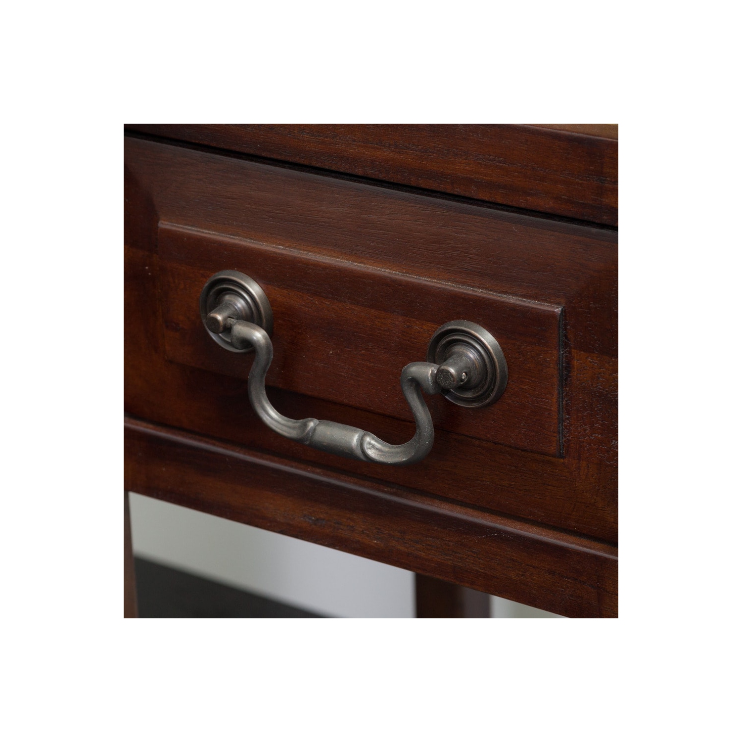 Table d'appoint Kepooman avec tiroir - Petite table d'appoint avec rangement, table de chevet pour chambre, salon, entrée - Table de bout robuste et