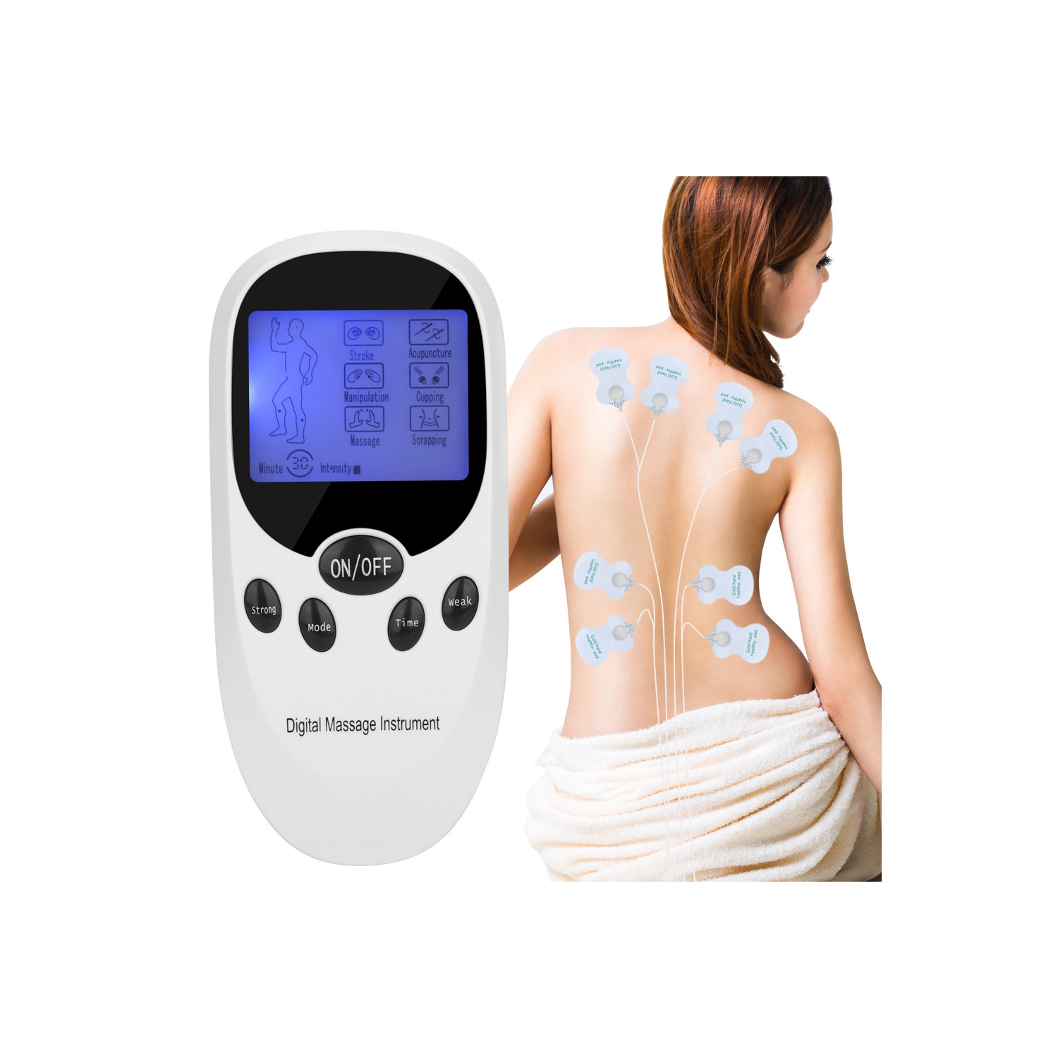 TENS Muscle Relief Pulse Massager With 8 Electrodes For Shoulder, Shoulder And Back Pain, Knee Muscle Relief, Injury Recovery, Perfect Gift For