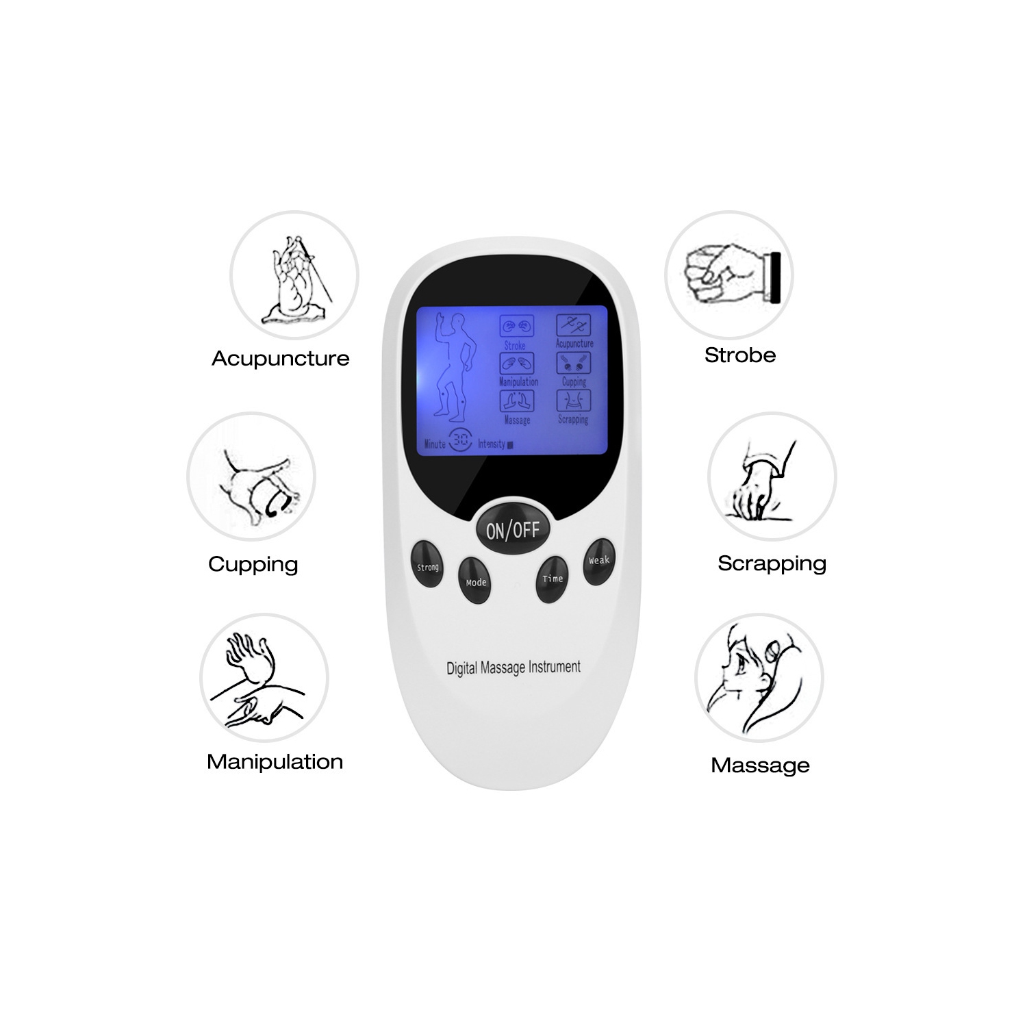 TENS Muscle Relief Pulse Massager With 8 Electrodes For Shoulder, Shoulder And Back Pain, Knee Muscle Relief, Injury Recovery, Perfect Gift For