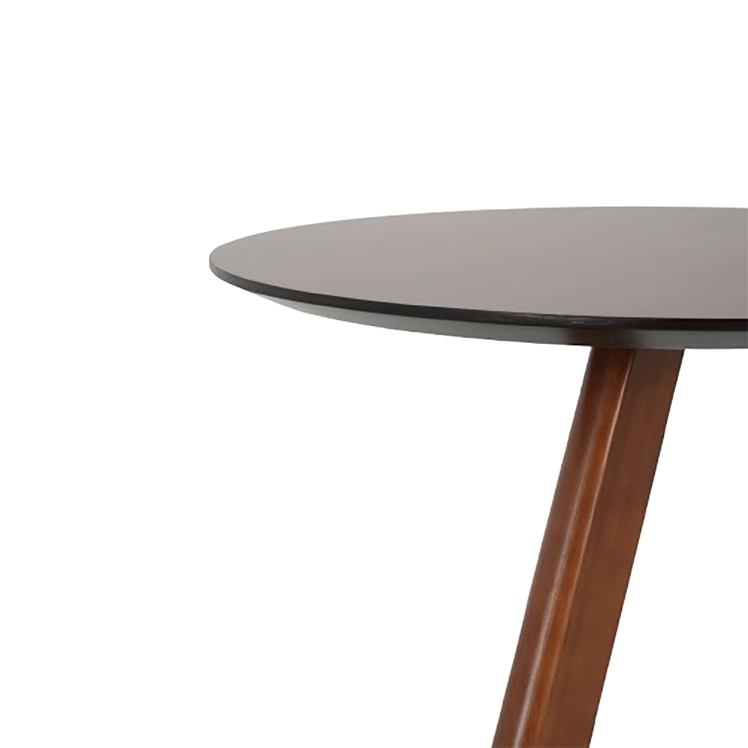 Table de bout moderne en forme de Z Kepooman - Table d'appoint en bois à base Boomerang avec dessus rond