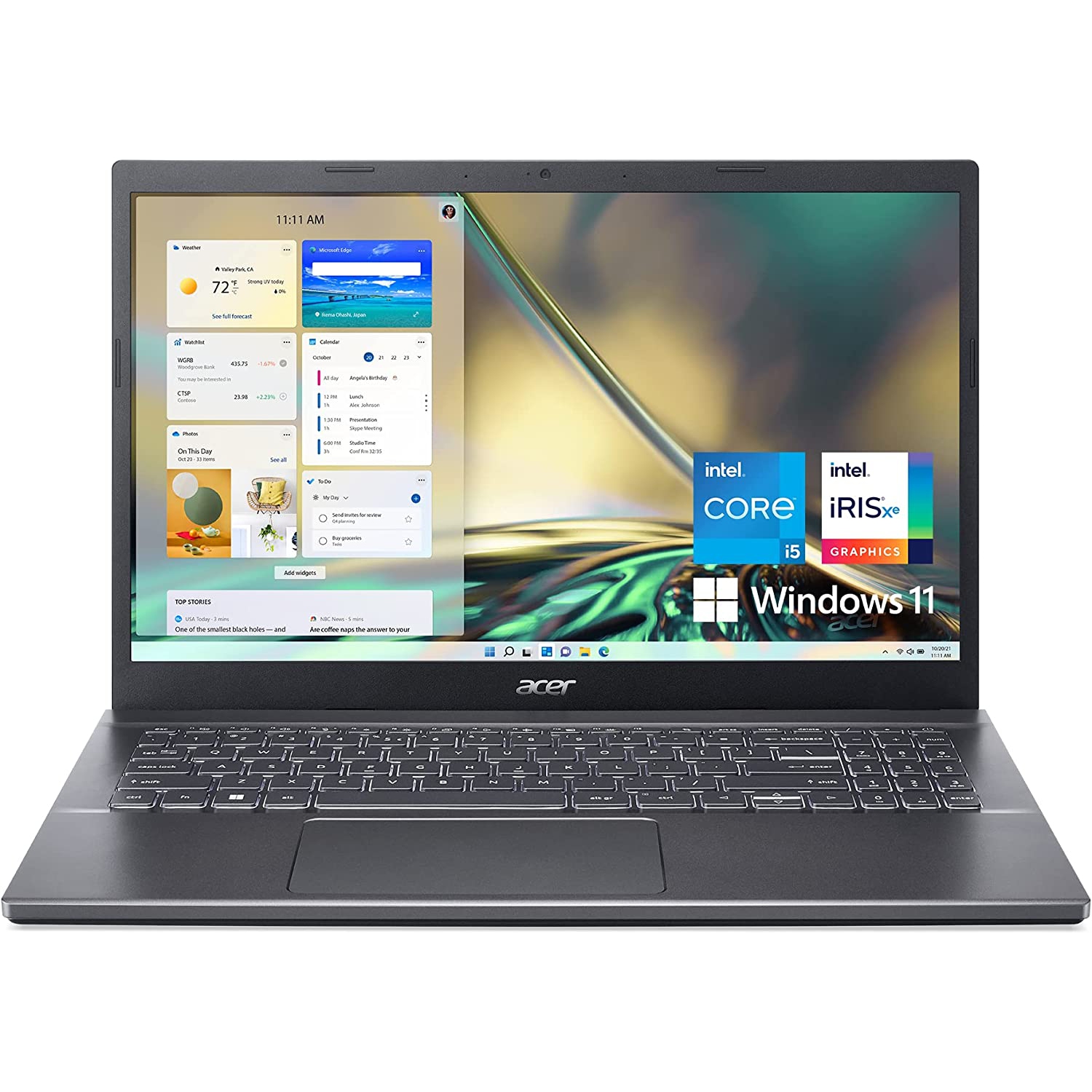 Acer Aspire 5 15 15.6" Laptop - Intel Core i5-12450H - 16GB DDR4 - 512GB SSD - Intel UHD - Windows 10 Pro - Steel Gray