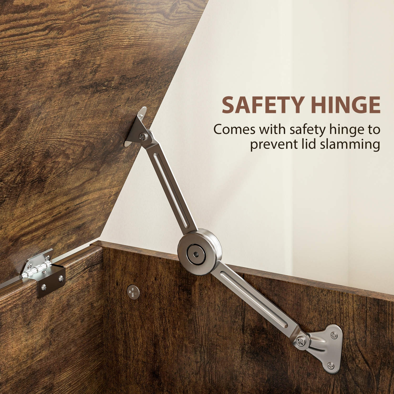 HOMCOM Storage Chest with Drawer, Storage Bench with 2 Safety Hinges and U-shaped Cut-out Pull for Living Room, Entryway, 31.5" x 15.7" x 17.7",