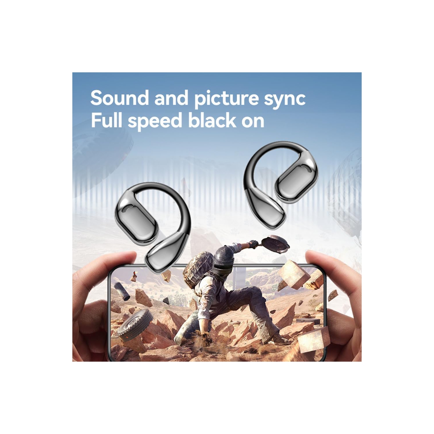 No-ear panoramic sound quality, no pain wearing for a long time Bluetooth, ear-hook Bluetooth sports headphones, waterproof headphones, digital