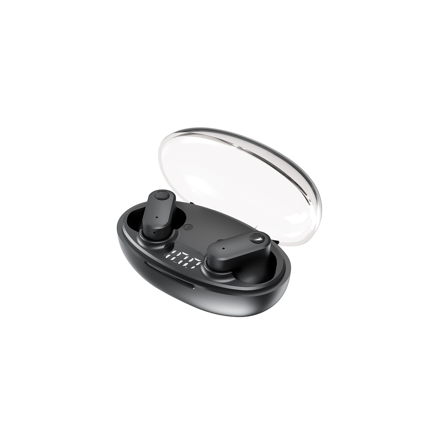 S450 à poignée courte Nouveau casque Bluetooth sans fil, 5,3&nbsp;mm ultra-longue autonomie casque sans fil de haute qualité, transparent, noir