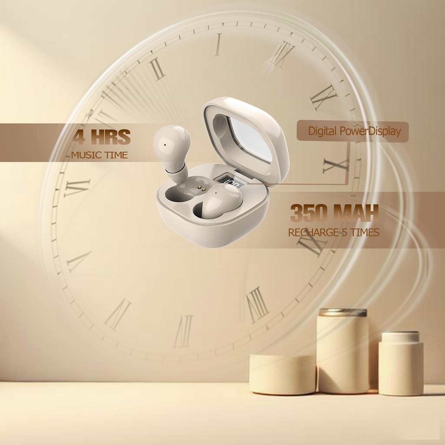 Oreillette Bluetooth SK19, nouvelle technologie de réduction du bruit 100 % sans fil, oreillette Bluetooth binaurale dormant, couleur de la peau