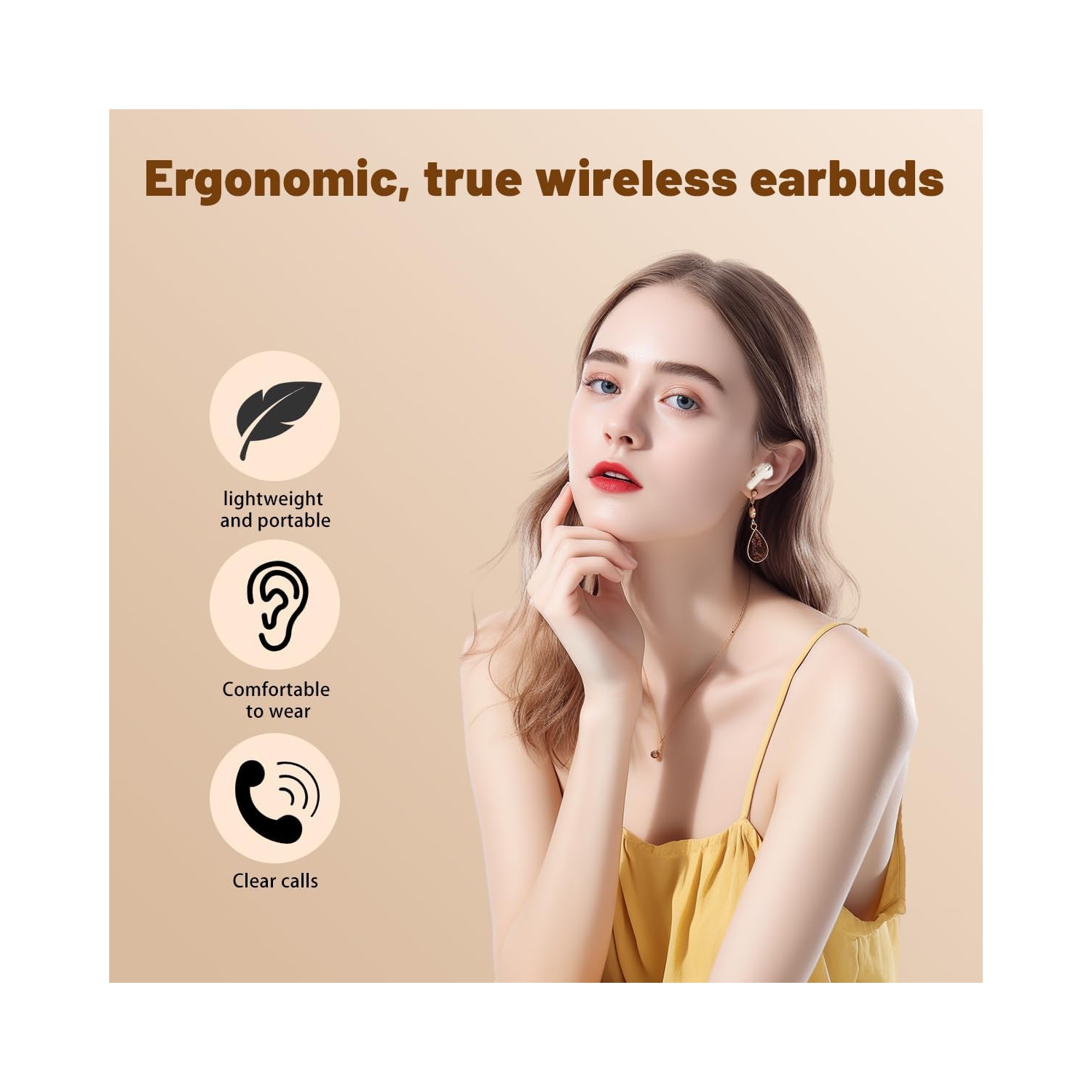 Nouveau casque Bluetooth, réduction du bruit intra-auriculaire sans fil, longue autonomie, qualité sonore élevée, modèle privé, écran LED, couleur de