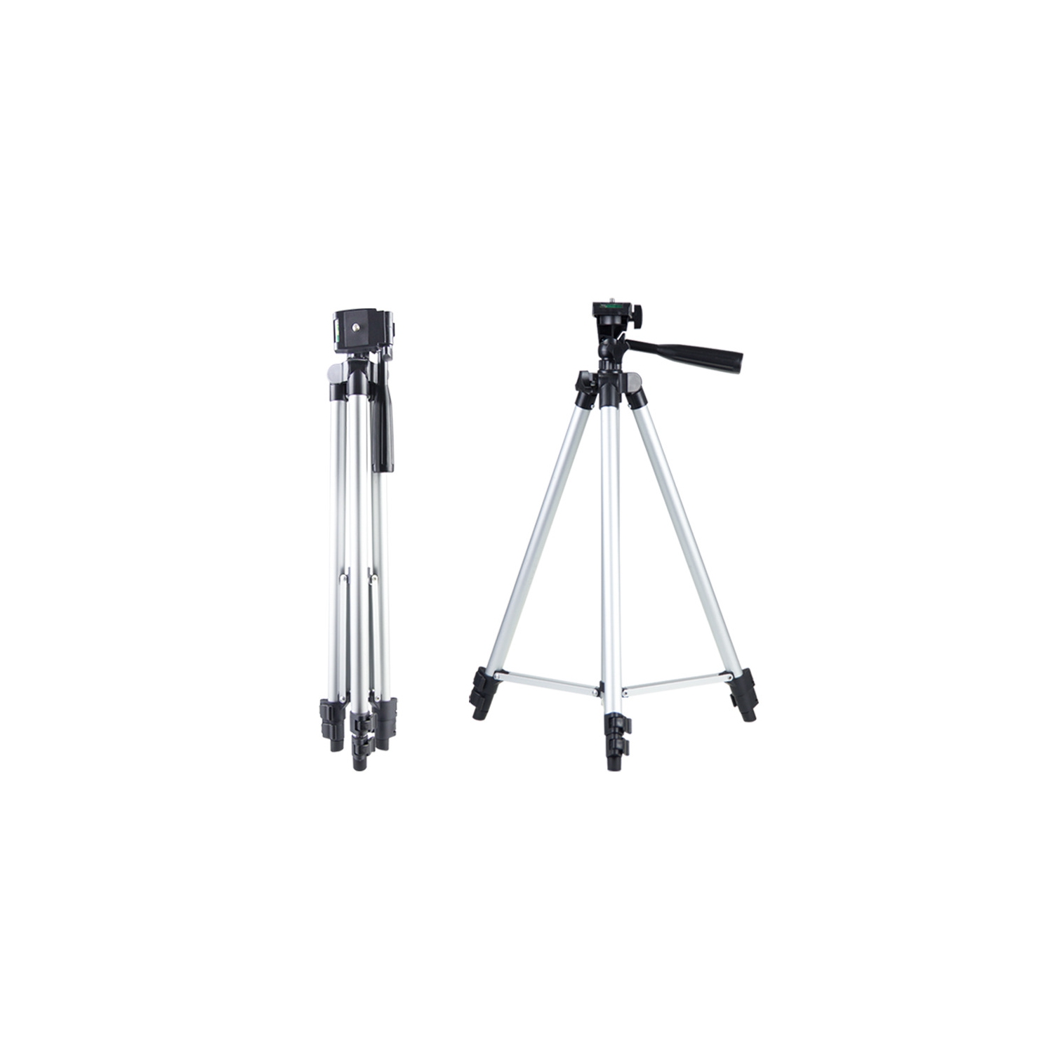 1.5m aluminum alloy lightweight tripod, mobile phone live broadcast astronomical telescope bracket, stable and durable, silver