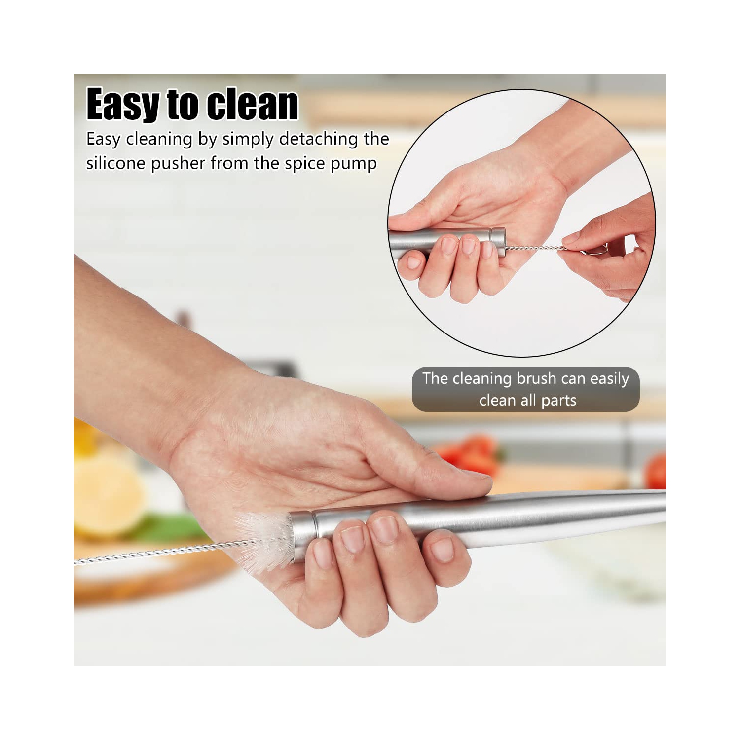 Stainless Steel Turkey Baster Syringe, Turkey Baster for Cooking, Large Turkey Baster Meat Baster for Kitchen Cooking