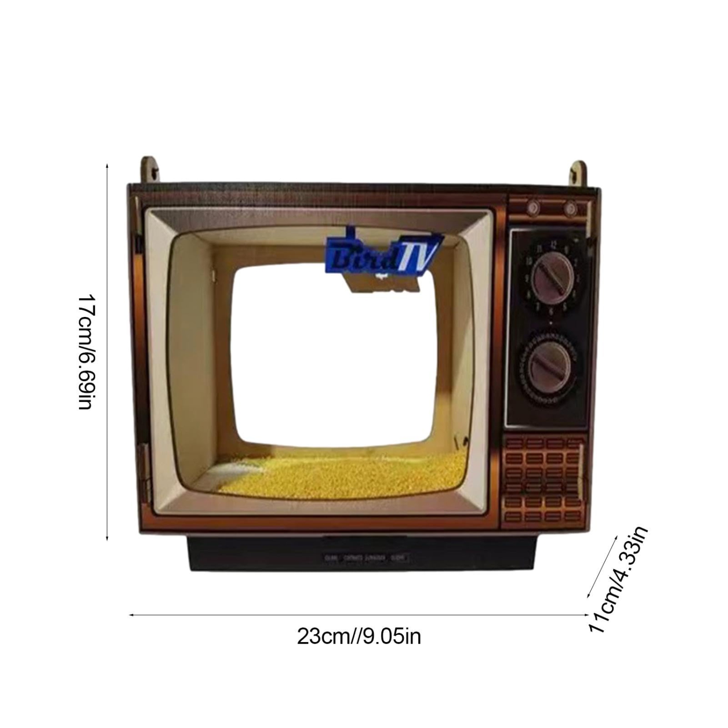 TV Shaped Bird Feeders, Funny Bird Feeders Hanging Station, Wooden Bird Seed Feeder For Home Garden Outdoor Decor, For Bird Lovers