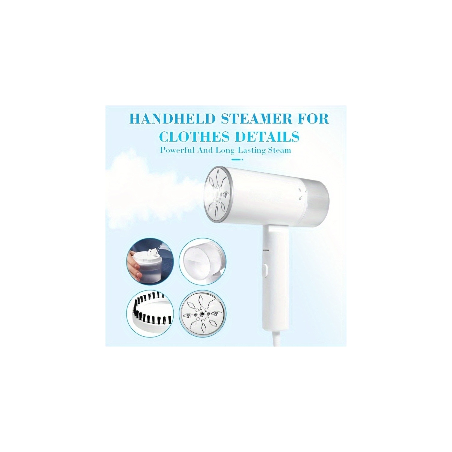 Handheld Steamer for Clothes, 1200W Foldable Travel Steamer with 200ml Water Tank, Clothes Steamer for Home Travel
