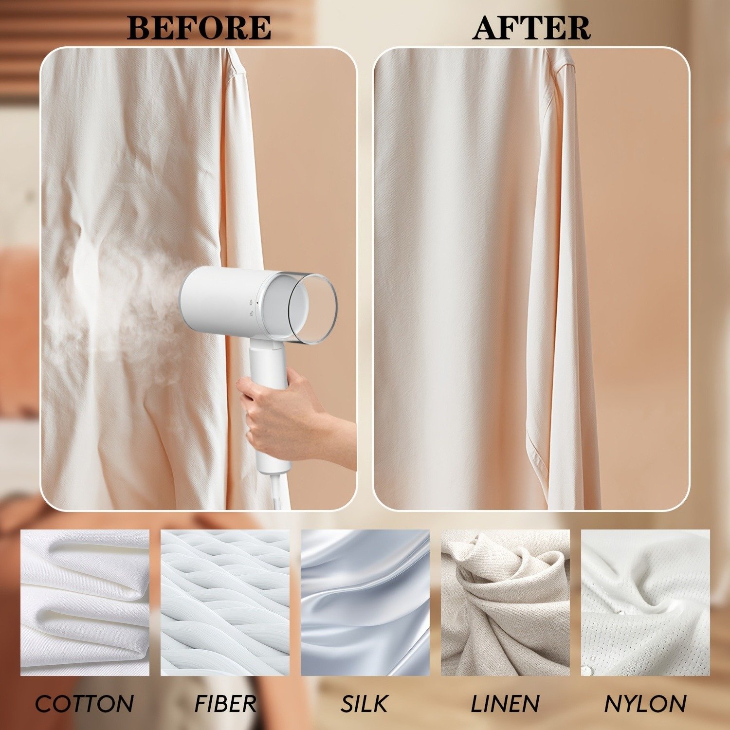 Handheld Steamer for Clothes, 1200W Foldable Travel Steamer with 200ml Water Tank, Clothes Steamer for Home Travel