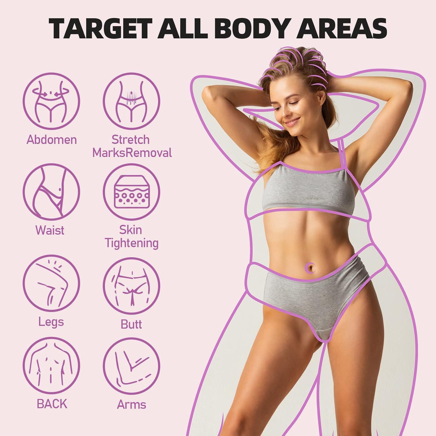 Electric Cellulite Massager-Body Contouring Massager,Body Sculpting Machine,Body Massager for Abdomen Legs Arms Thighs