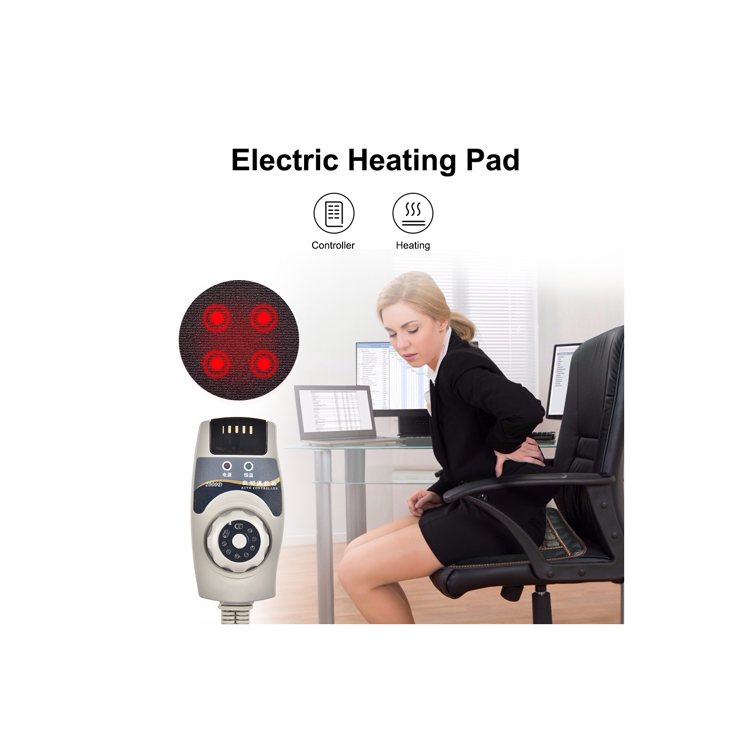 Far Infrared Light Therapy Heating Pad Electric Heating Pad for Pain Relief Foot Back Waist Heating Pad