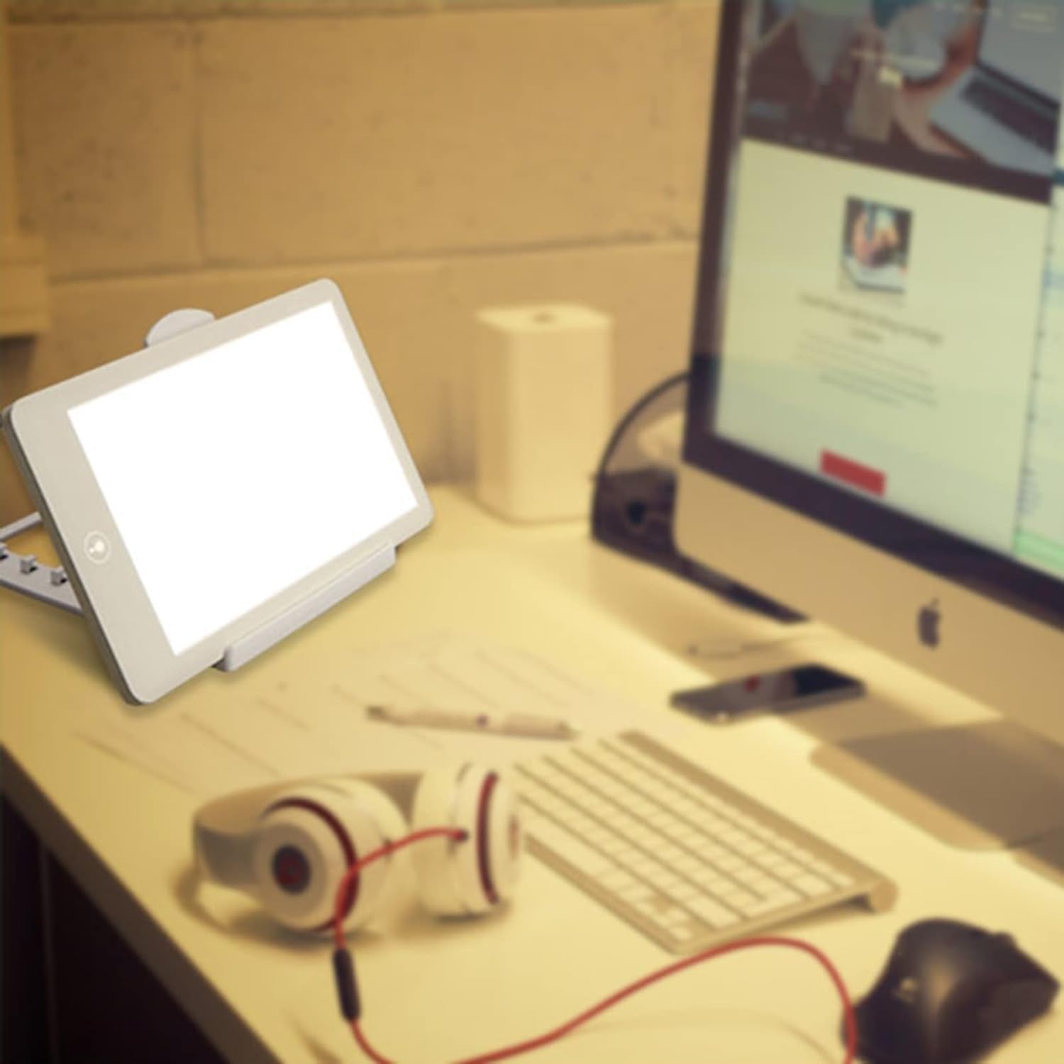 Lampe solaire à spectre complet, lumière joyeuse sans UV portative, lampe de luminothérapie LED de 10000 lux