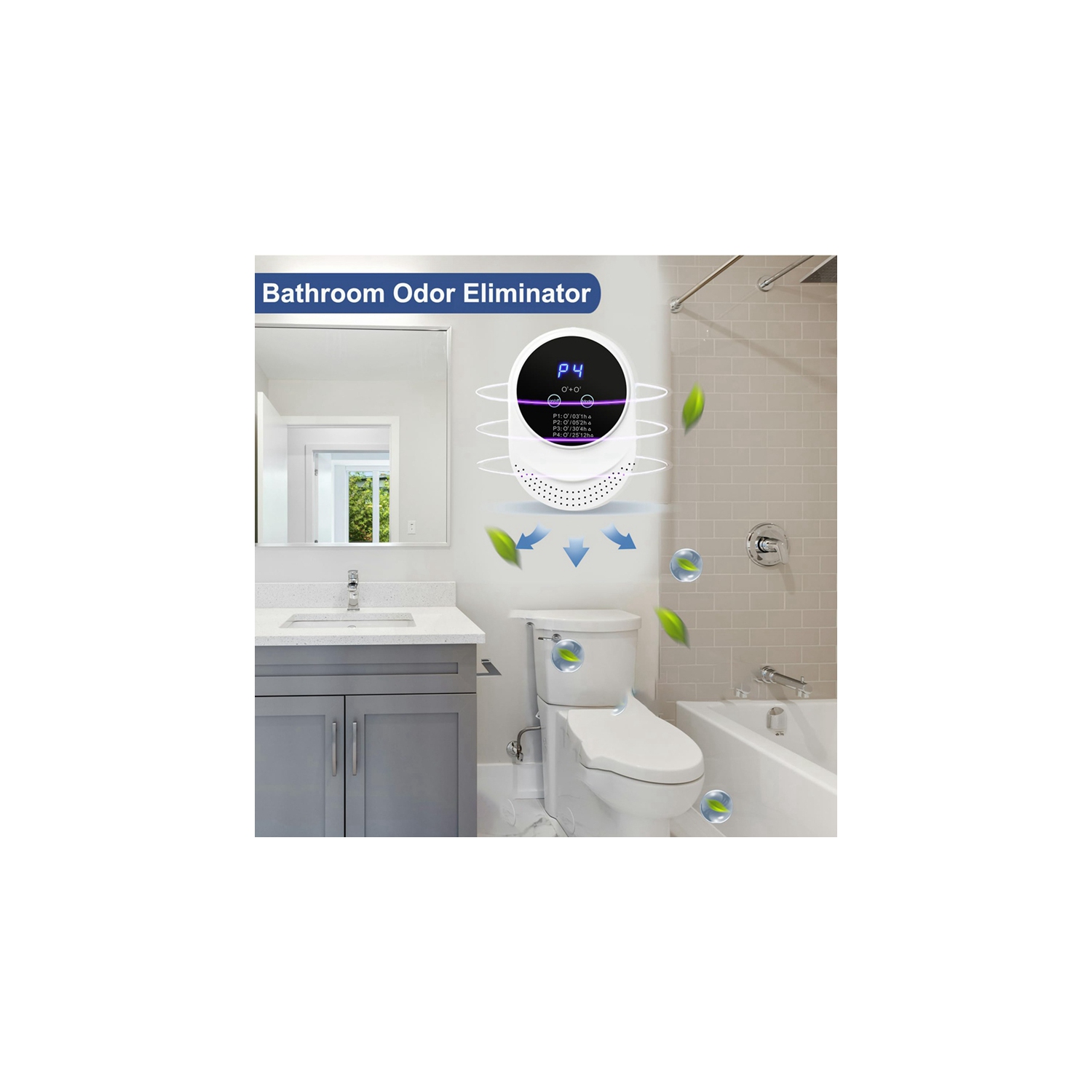 Portable Mini Air Disinfector, Household Ozone Air Purifier for Bathroom Deodorization, Deodorization