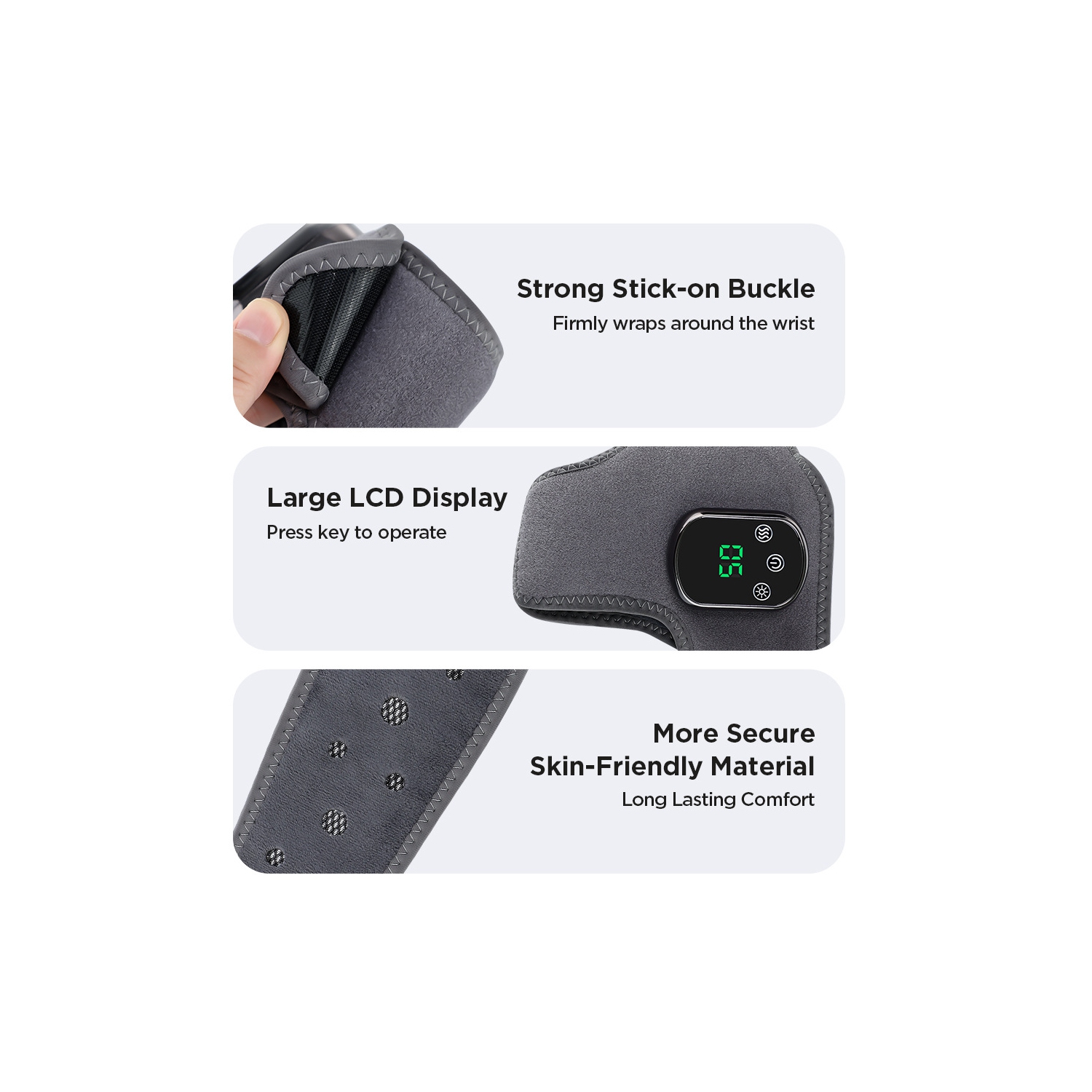 Portable Ankle and Foot Massager, Intelligent Temperature Control Hot Compress Joint Massager for Wrist and Ankle Protection