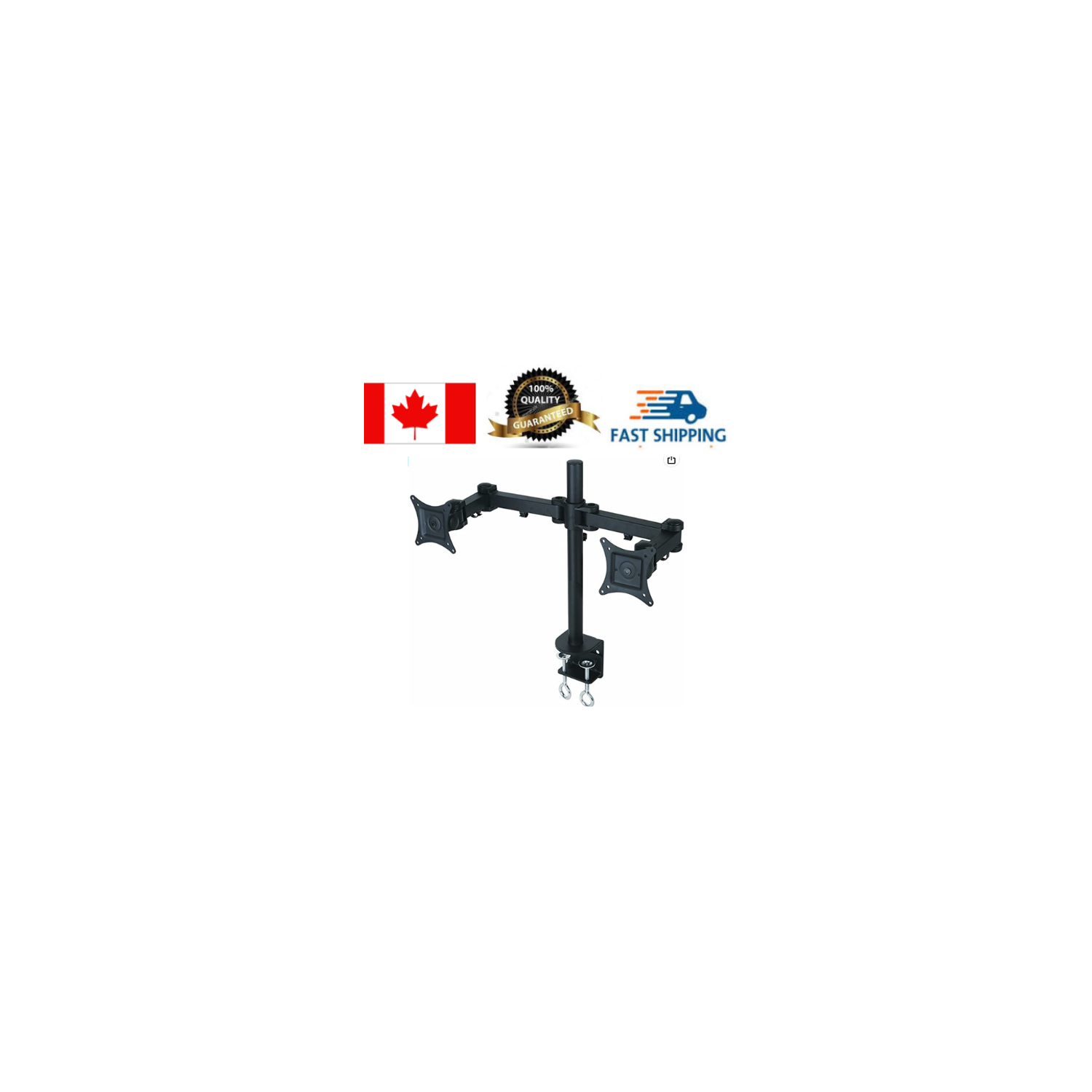Antra Dual Monitor Desktop Mount Bracket for 13-27 TV/ Monitor,ATM-D02B