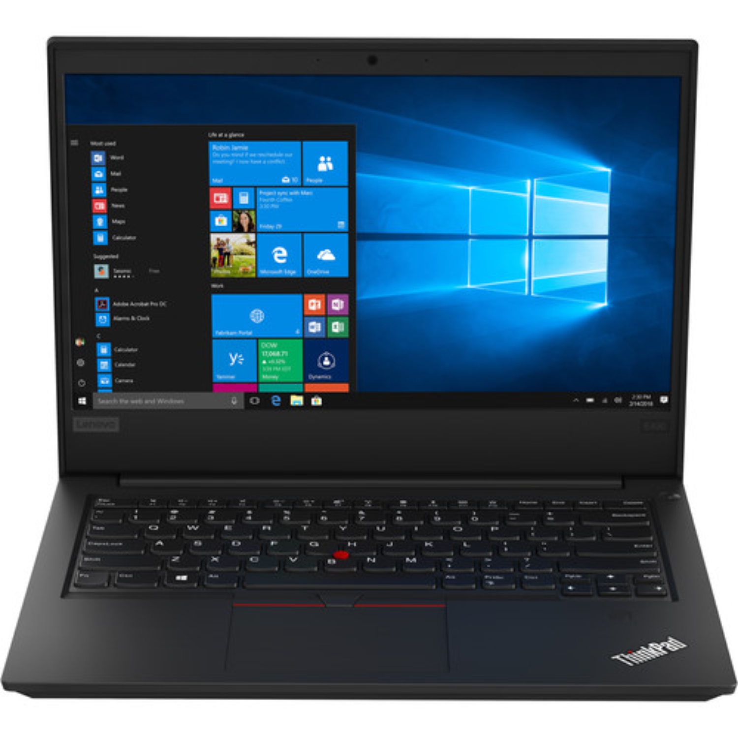 Refurbished - Lenovo Thinkpad E480 14" Business Laptop - (Intel Core i5-8250U/16GB RAM/256GB SSD/Windows 11 Pro) - Certified Refurbished