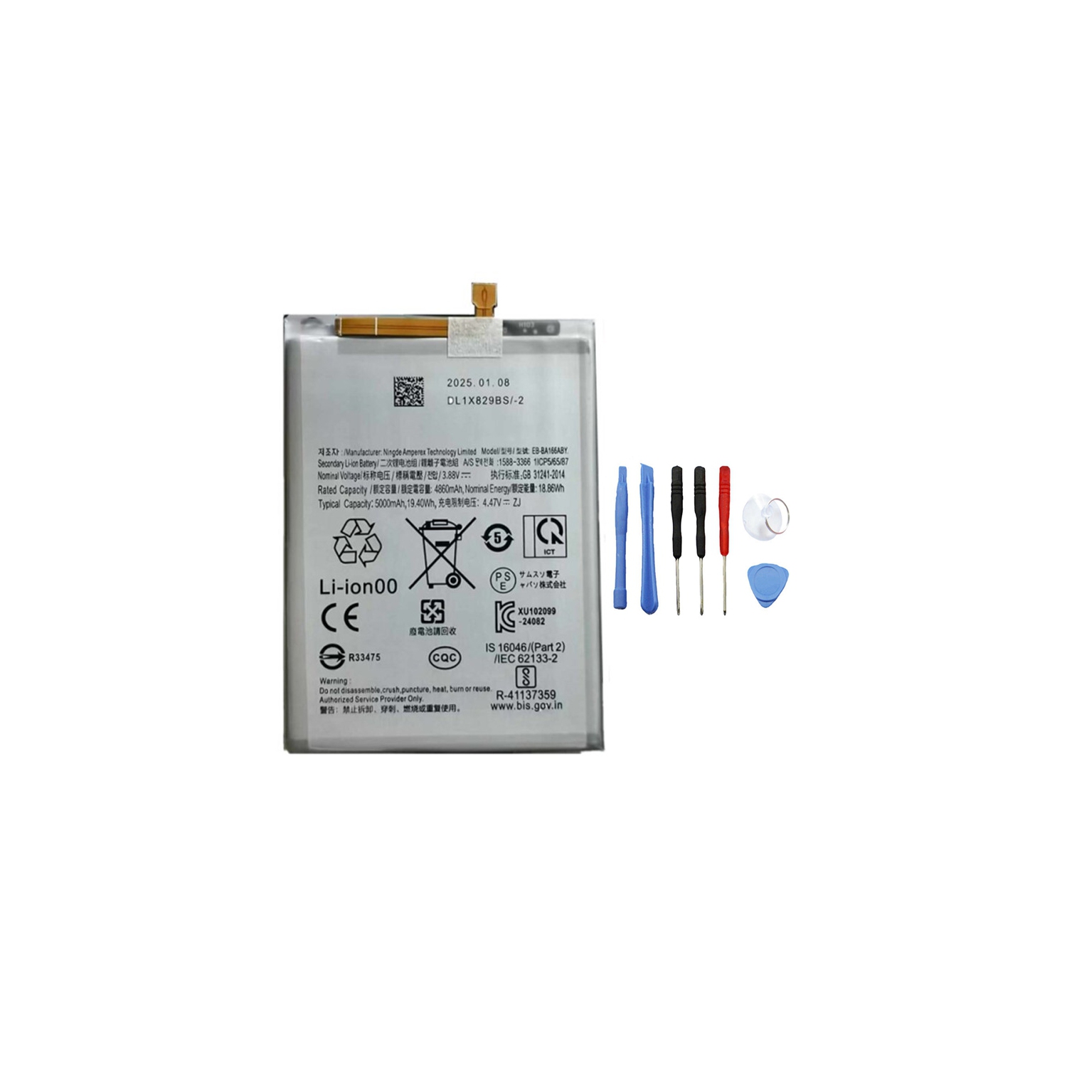 Replacement Battery & Repair Tools Compatible for Samsung Galalxy A16 5G, EB-BA166ABY