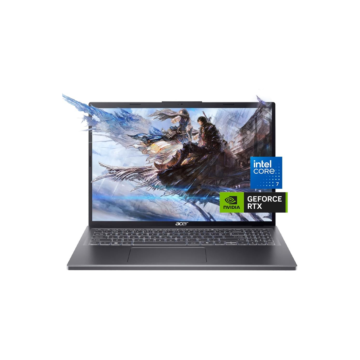 Acer Aspire 16 2024 Laptop, 10-Core Intel Core 7 150U, 16" WUXGA IPS Display, NVIDIA GeForce RTX 2050, 40GB DDR5 4TB SSD, Backlit Keyboard, Thunderbolt 4, Wi-Fi 6E, Win11 Home