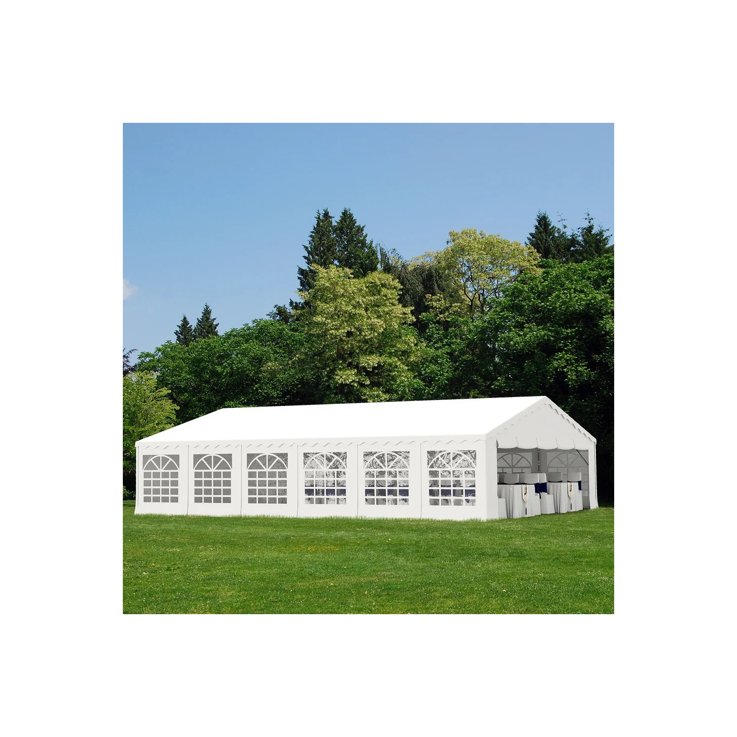 Tente de fête étanche 20 x 40 pi d'EROMMY - Parois latérales ajustables, abri Pavilion robuste pour événements extérieurs, mariages et usage