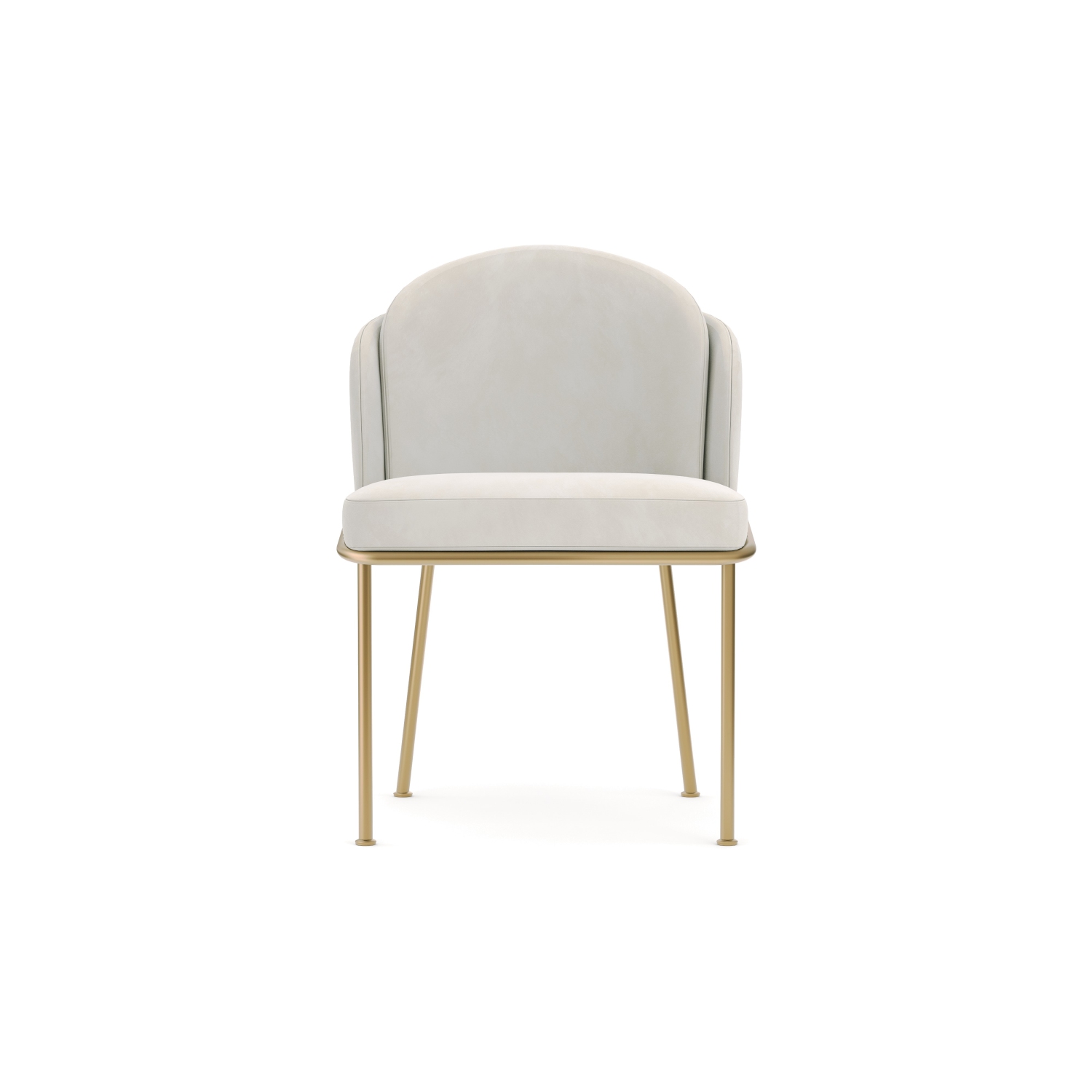 Valencia – Chaise de salle à manger en tissu Alexander avec siège généreusement rembourré et pattes élégantes en métal, beige