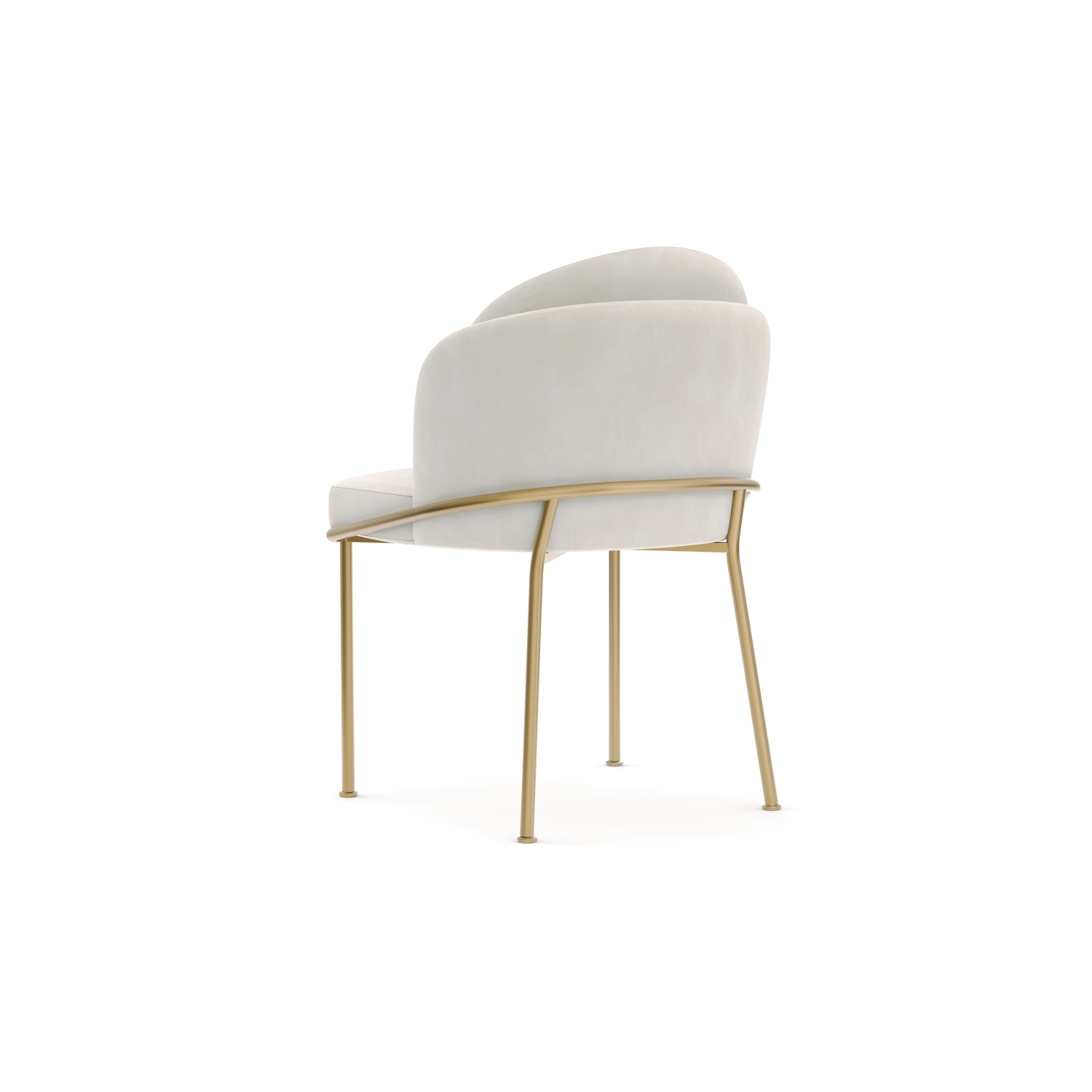 Valencia – Chaise de salle à manger en tissu Alexander avec siège généreusement rembourré et pattes élégantes en métal, beige