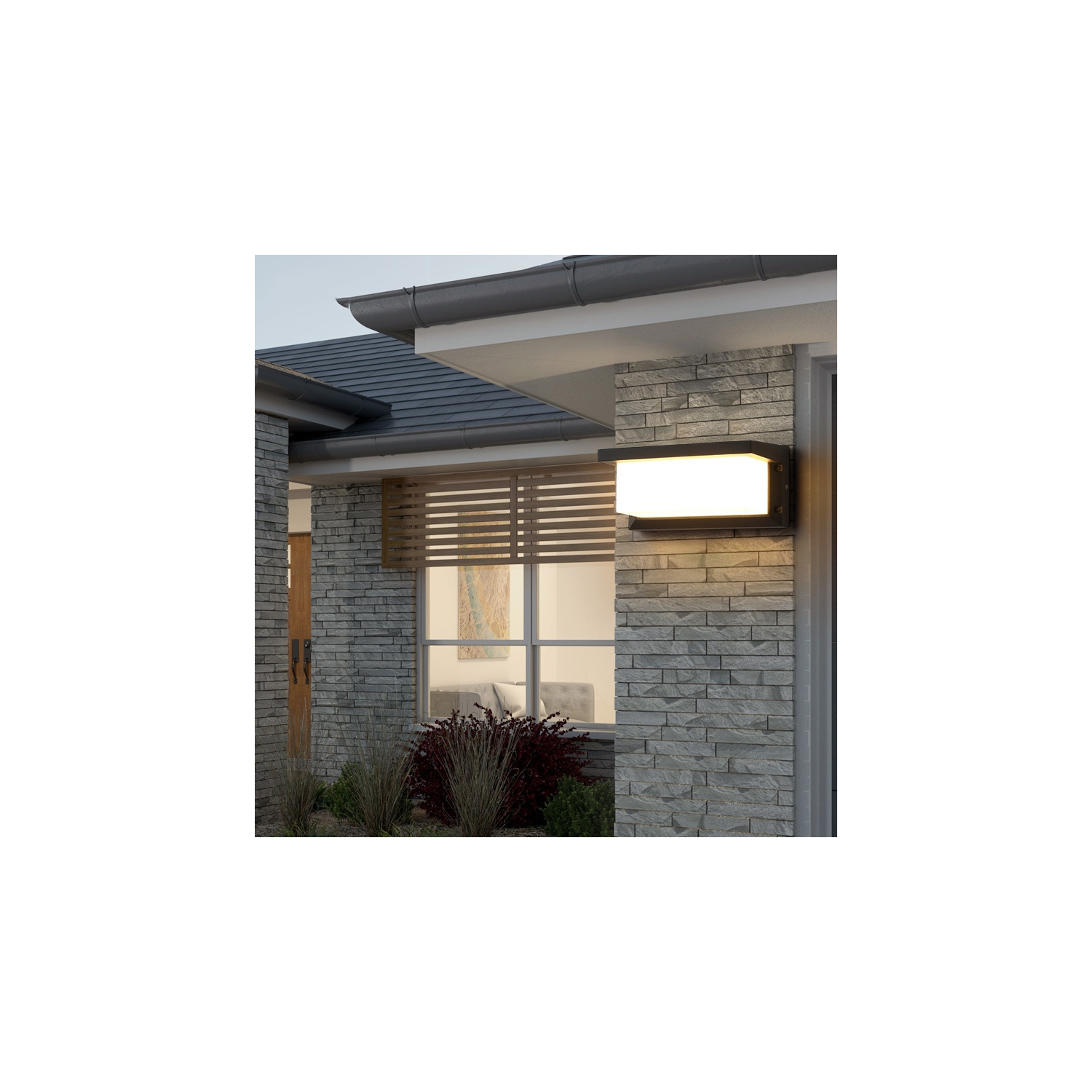 Lampe murale d'extérieur étanche à induction LED, lampe murale de jardin d'hôtel, lampe de jardin simple et moderne de balcon villa, lumière chaude