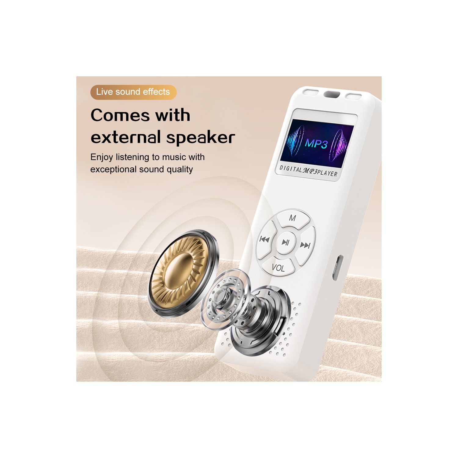 T09 Color Screen Bluetooth MP3 Player - Multi-function Music Player + Recorder + FM Radio + E-book Reader 16GB [HIFI HD Sound Quality + Magnetic