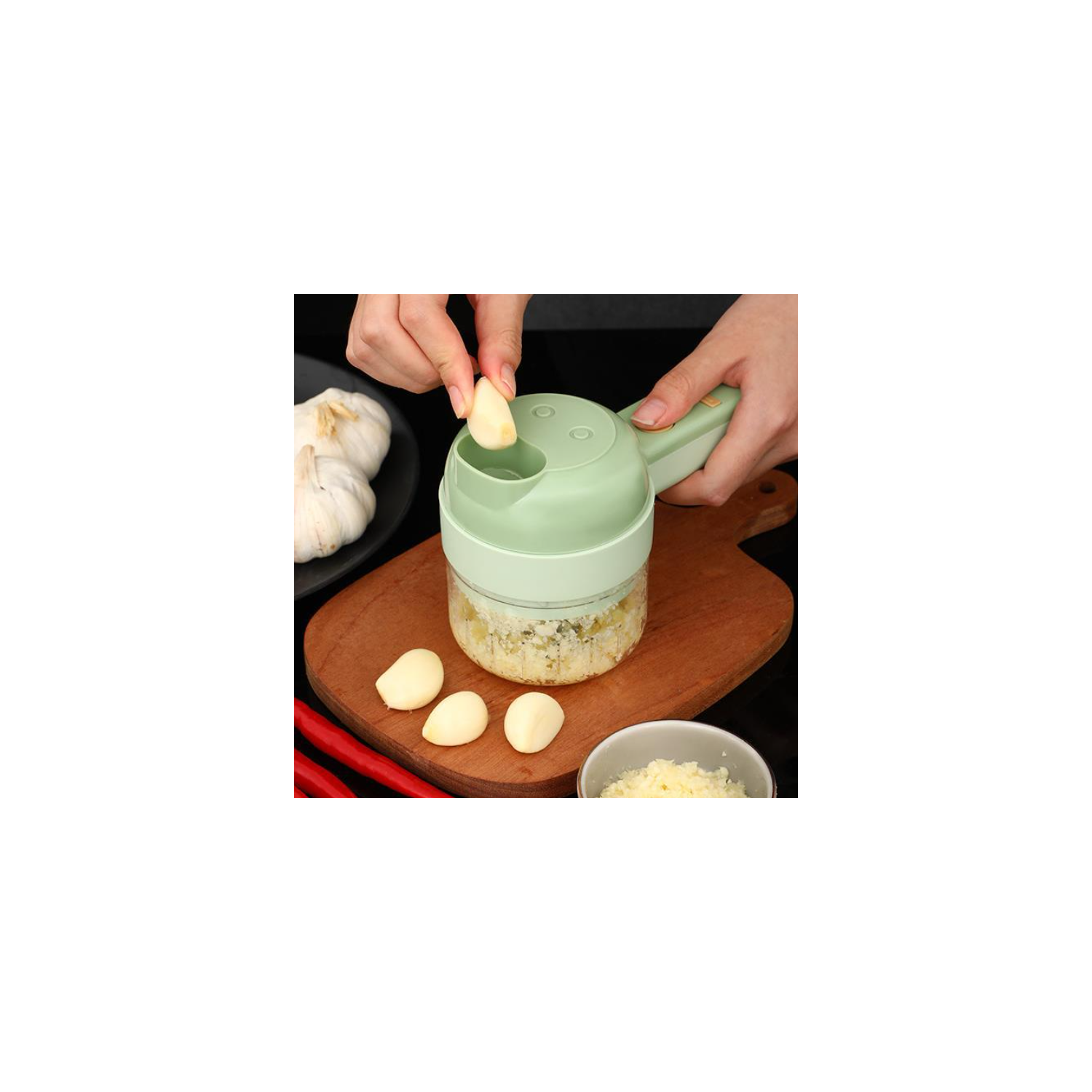 Multifunctional garlic masher, Gatling electric vegetable cutter, kitchen daily tools vegetable/meat chopping electric food processor, detachable