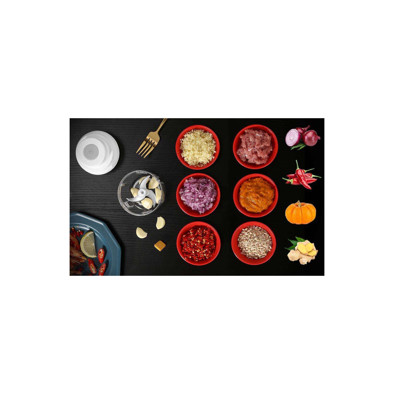 Electric garlic mincer 250ml food chopper USB mini garlic onion mincer portable small food processor garlic masher electric garlic stirrer household