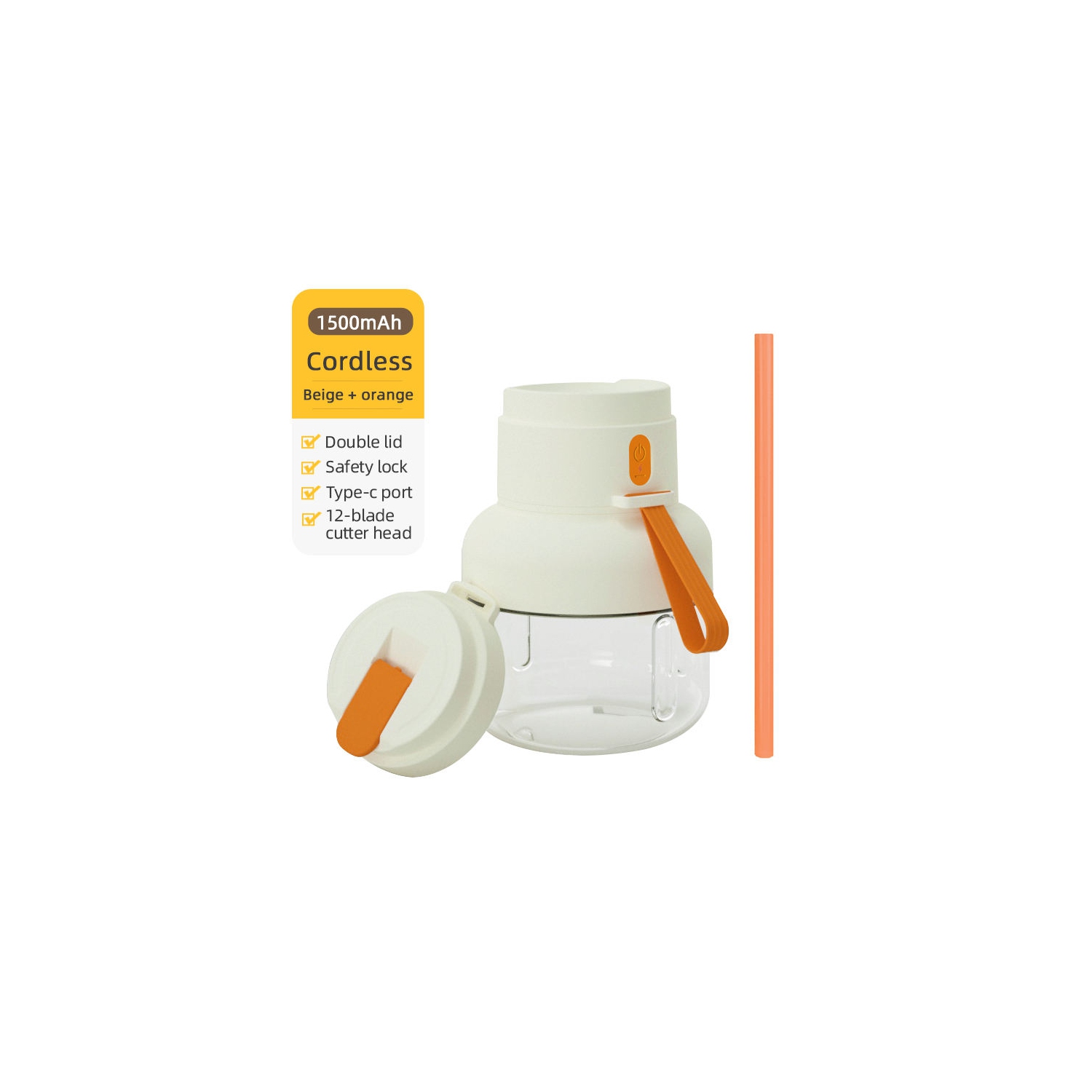 Juicing barrel 12 rows of grinding teeth portable large capacity juicer cup, juice fruit and vegetable personal drinking juicer, mini healthy, green