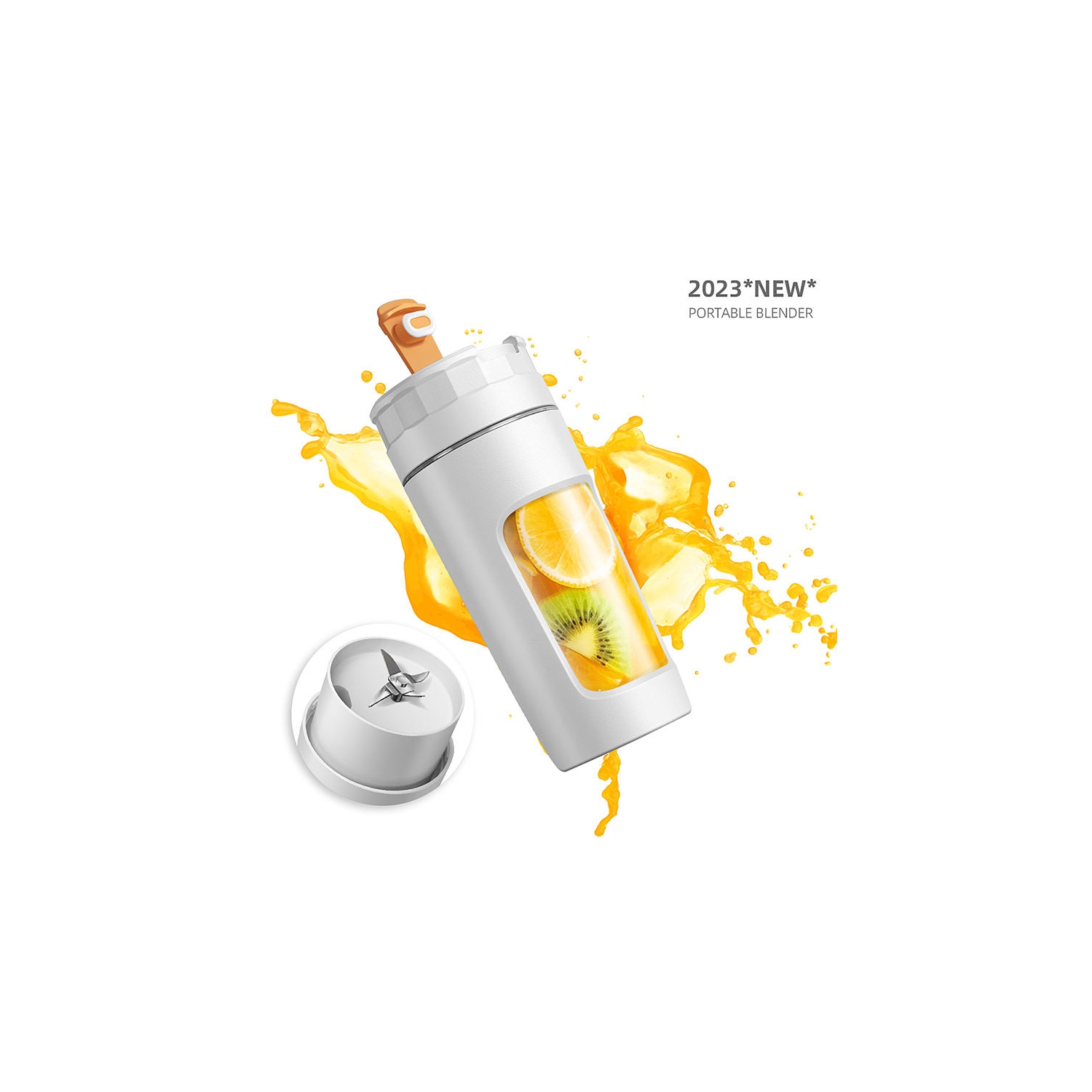 Juicer, home appliance juicer, electric juicer, household fully automatic portable juicer, white