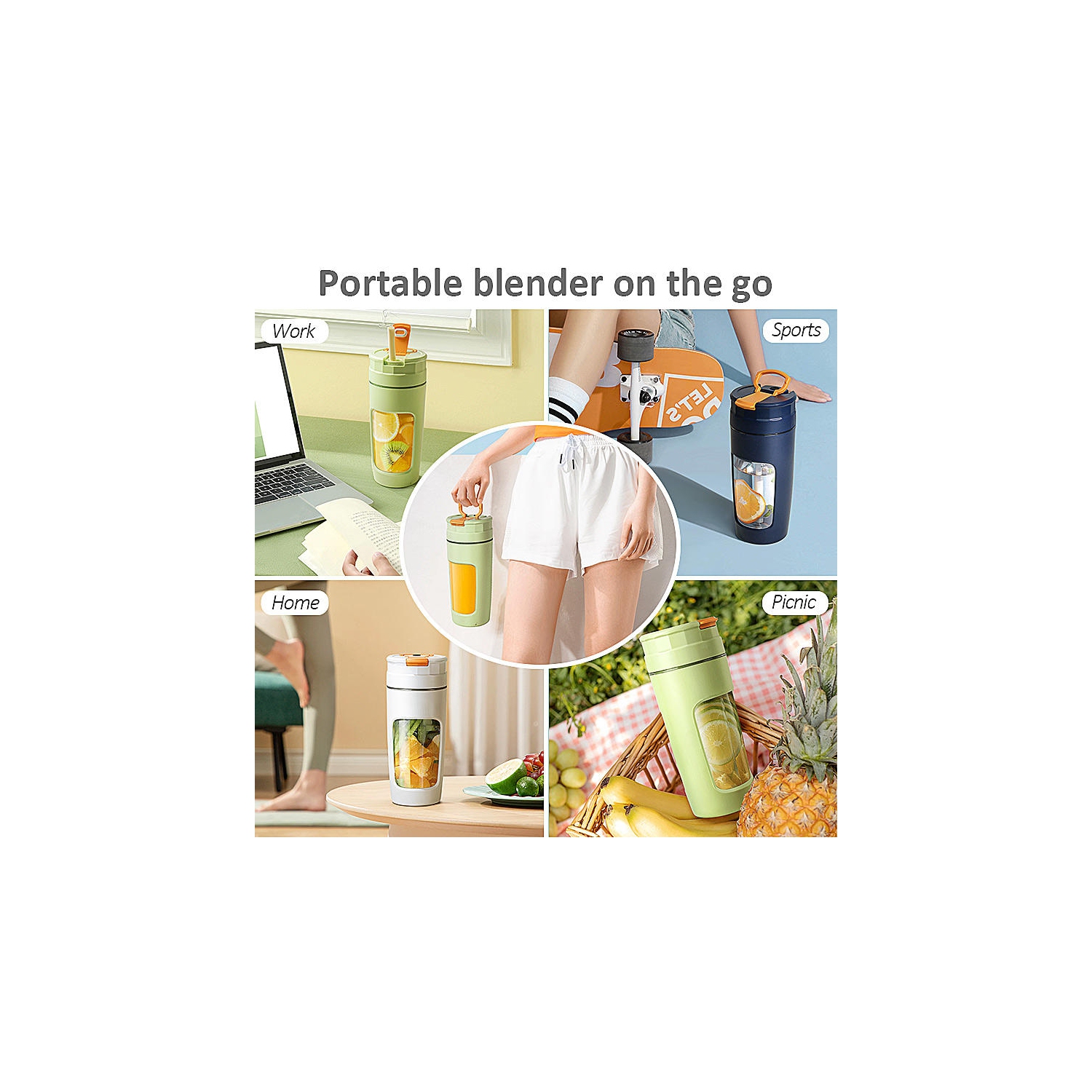 Juicer, home appliance juicer, electric juicer, household fully automatic portable juicer, white