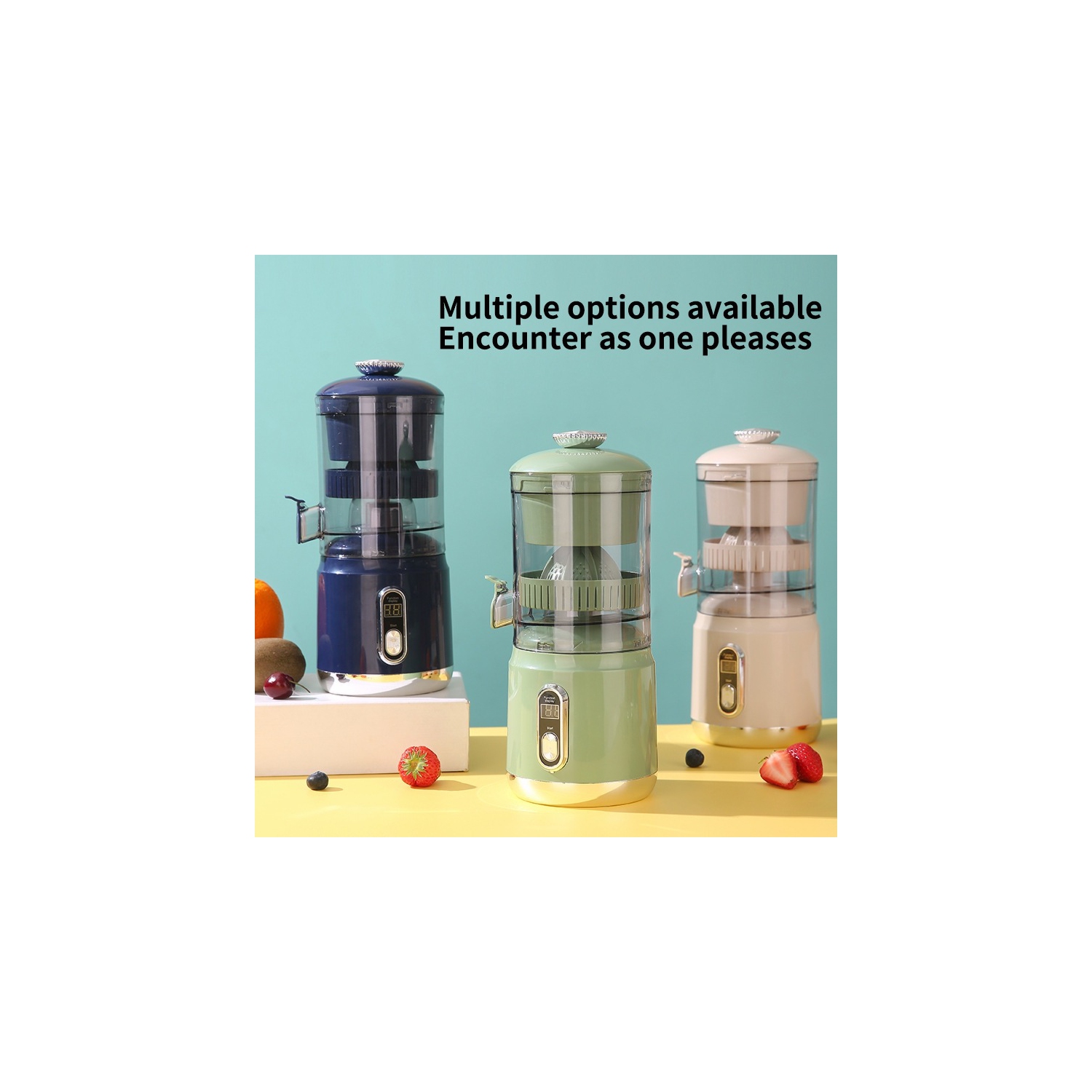 Juicer, portable multifunctional electric small juicer, orange juicer, slag juice separator, green