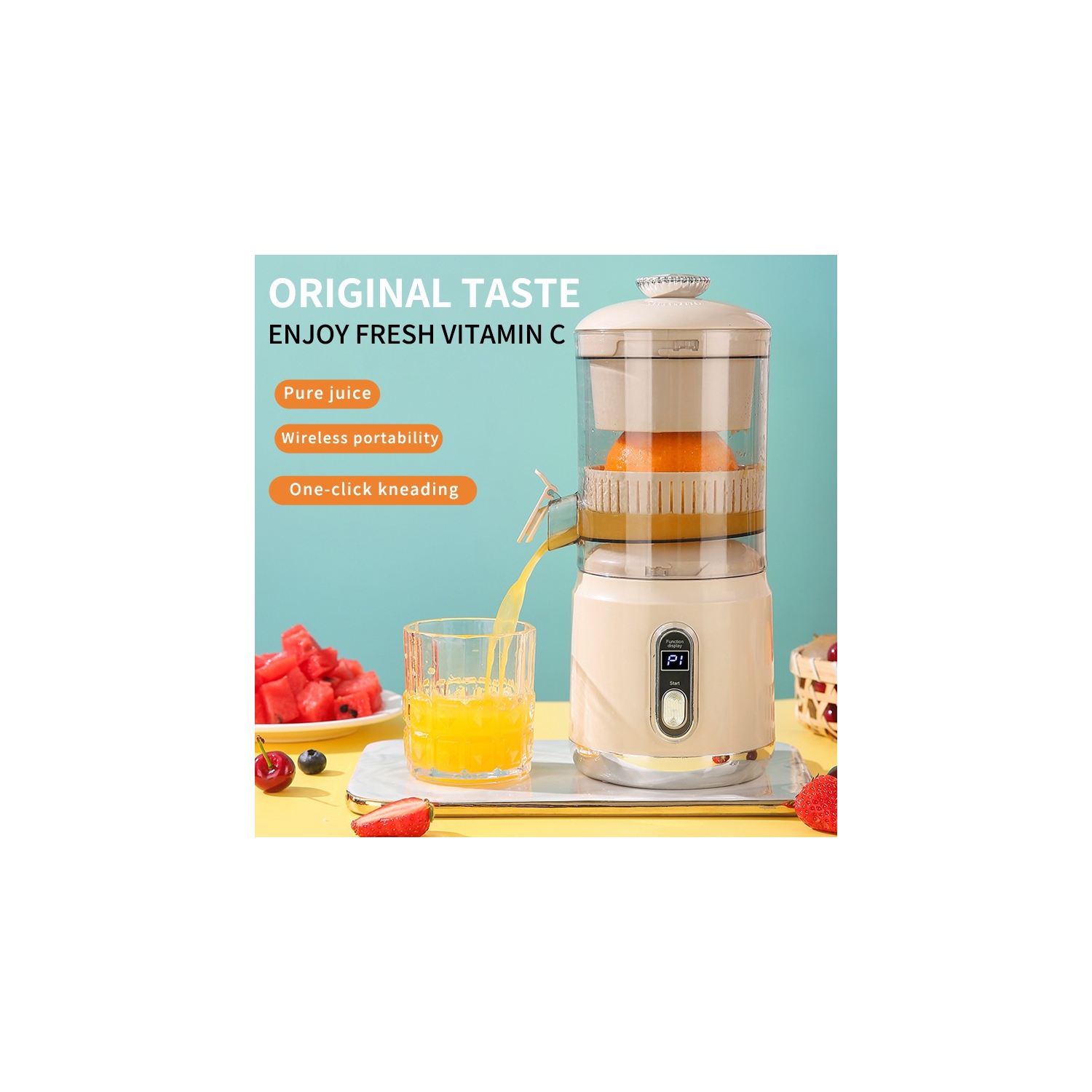 Juicer, portable multifunctional electric small juicer, orange juicer, slag juice separator, green